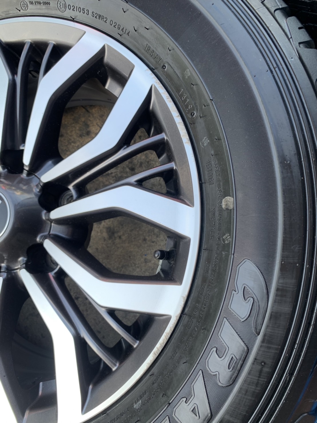 ล้อแม็ก ISUZU MU-X ขอบ 17 พร้อมยาง 265-65-17 Dunlop ปี 19