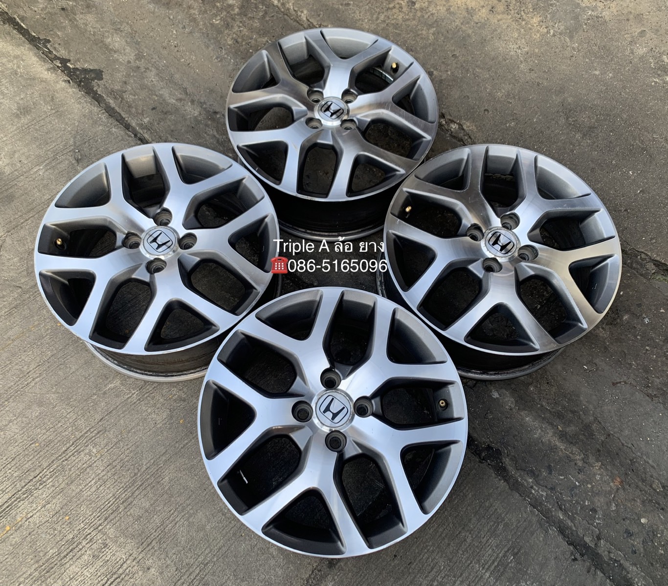 ล้อแม็ก 4รู100 Honda City ขอบ 16 เทาหน้าเงา