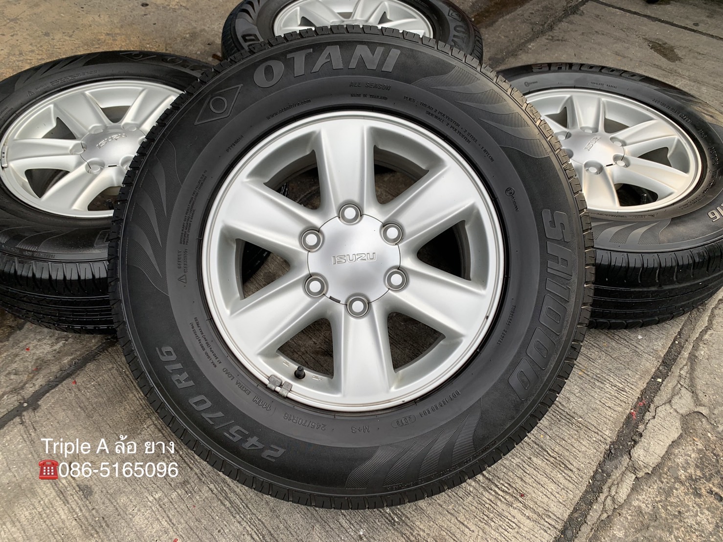 ล้อแม็ก ISUZU D-Max All New ขอบ 16 พร้อมยาง 245-70-16 OTANI ปี 18