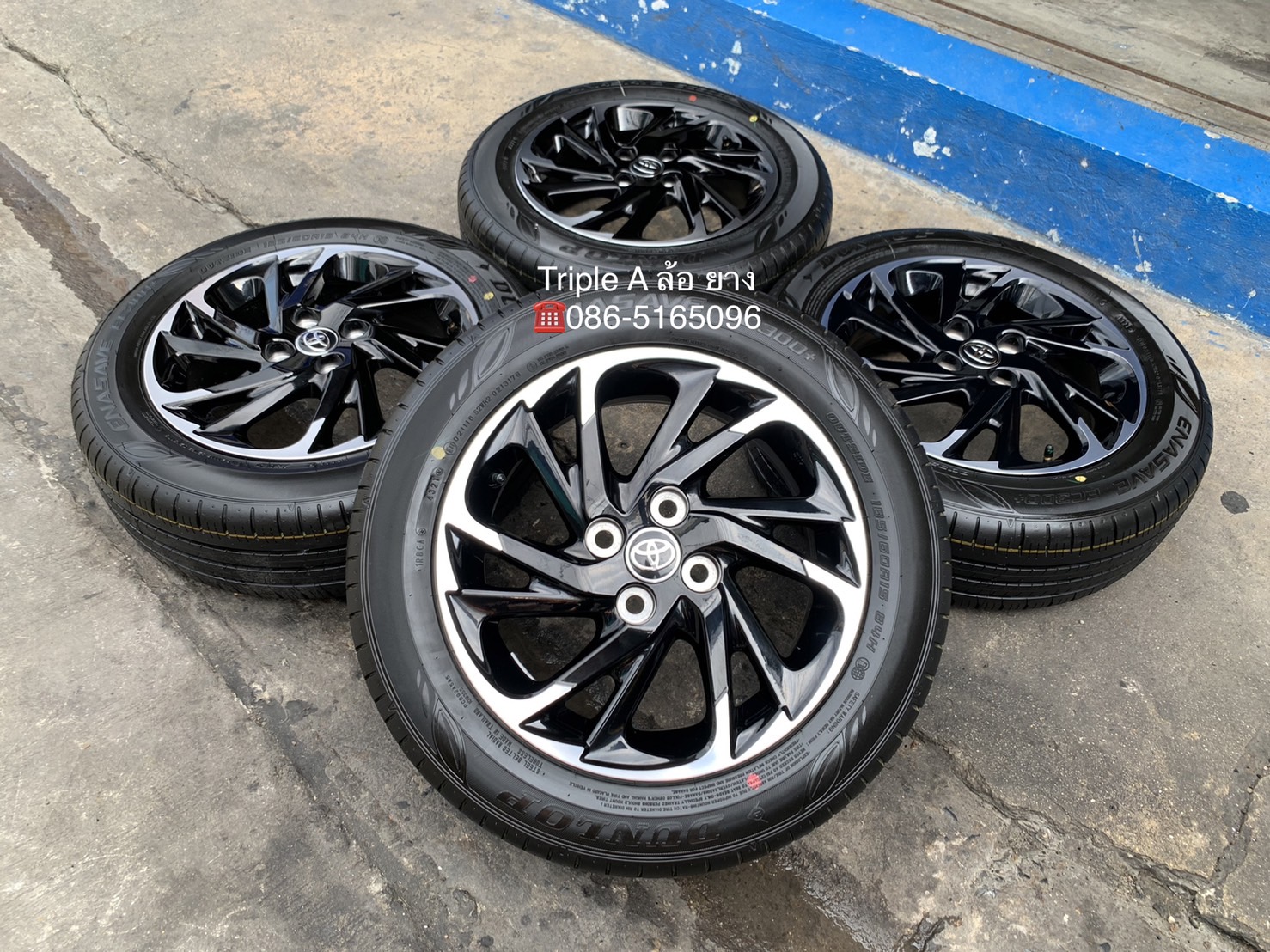 ล้อแม็กป้ายแดง Toyota Yaris Sport รุ่นใหม่ล่าสุด ขอบ 15 สีดำหน้าเงา พร้อมยางใหม่ป้ายแดง 185-60-15 Du