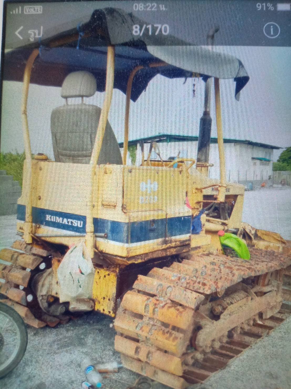 ขายแทรกเตอร์komatsu d20p-5ตีน ใบมีดสไล้เป็ด ใช้ดีราคาถูก ราคา180,000บ.