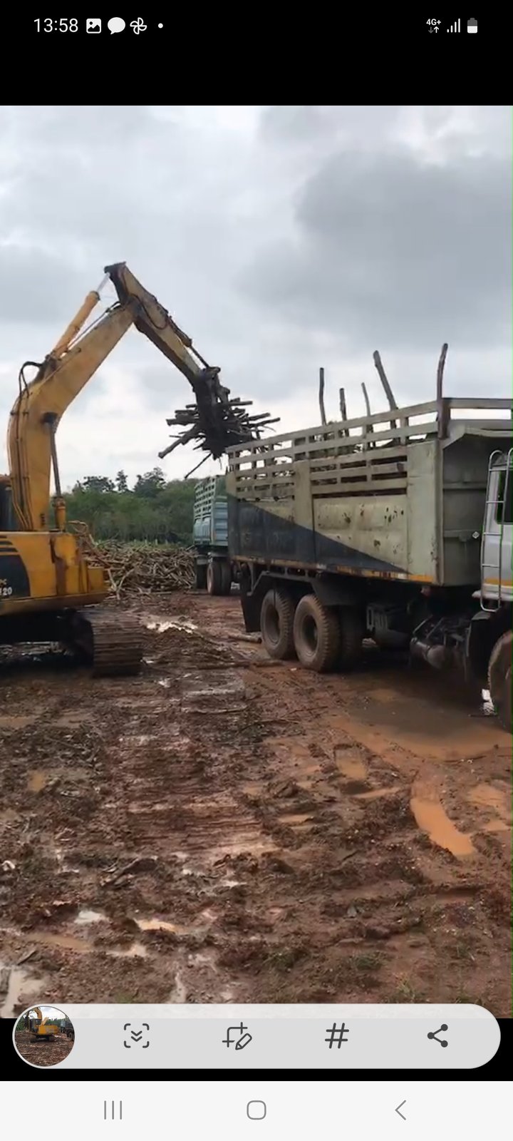 ขายแม็คโครkomatsu  pc120-5 คอนโทรนยาว ใช้งานไดปกติ เอกสารใบซื้อขายราคา340,000บ.