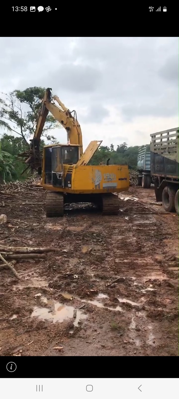 ขายแม็คโครkomatsu  pc120-5 คอนโทรนยาว ใช้งานไดปกติ เอกสารใบซื้อขายราคา340,000บ.