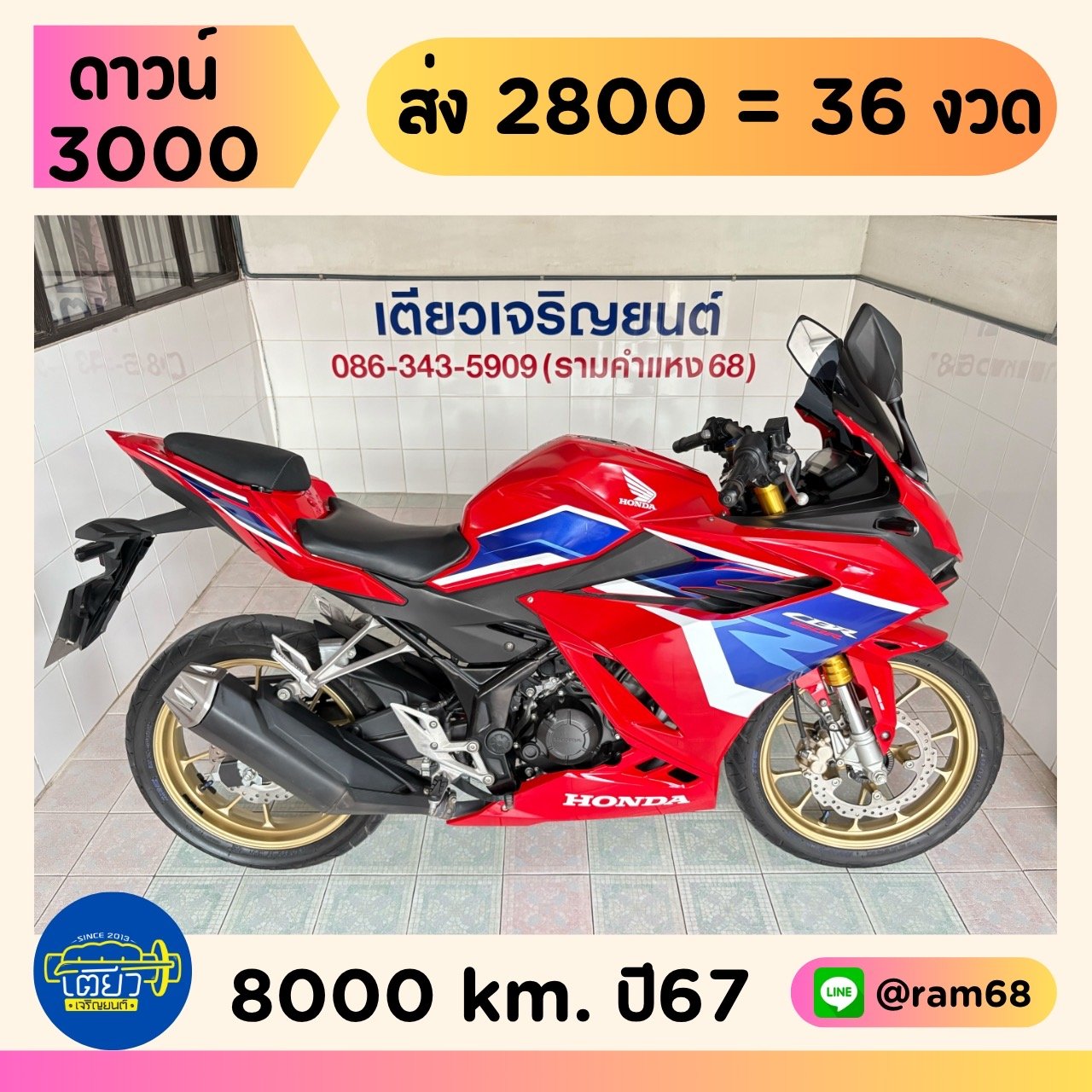 CBR150R ABS โฉม2023 รถมือเดียว ดูแลดี สภาพพร้อมใช้ เครื่องแน่น ชุดสีสวย ผ่อนได้ทุกจังหวัด จัดส่งได้ท