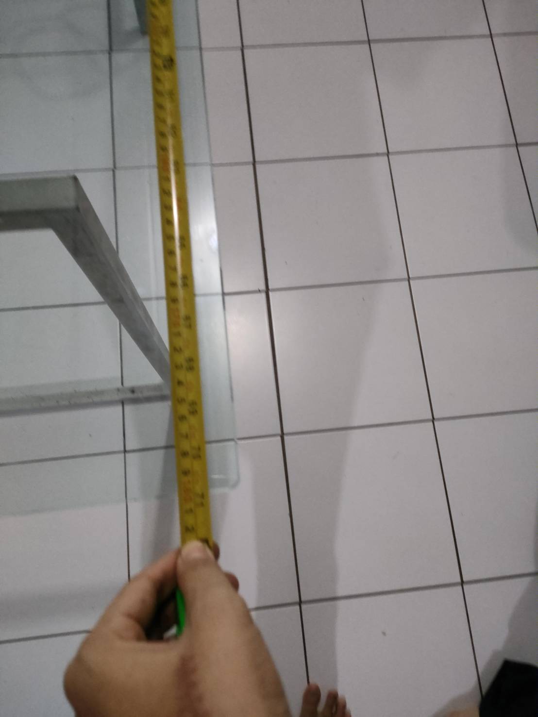 โต๊ะกระจกสี่เหลี่ยมผืนผ้า กว้าง82cm. ยาว180cm.