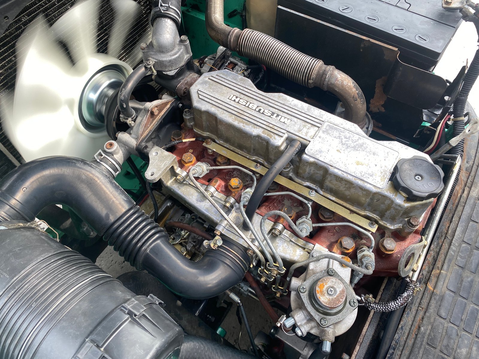 รถฟอร์คลิฟท์ MITSUBISHI FD15ND ยก 1.5 ตัน ยกสูง 4.7 เมตร รถเก่านอก ติดต่อ Line jiraroj2909