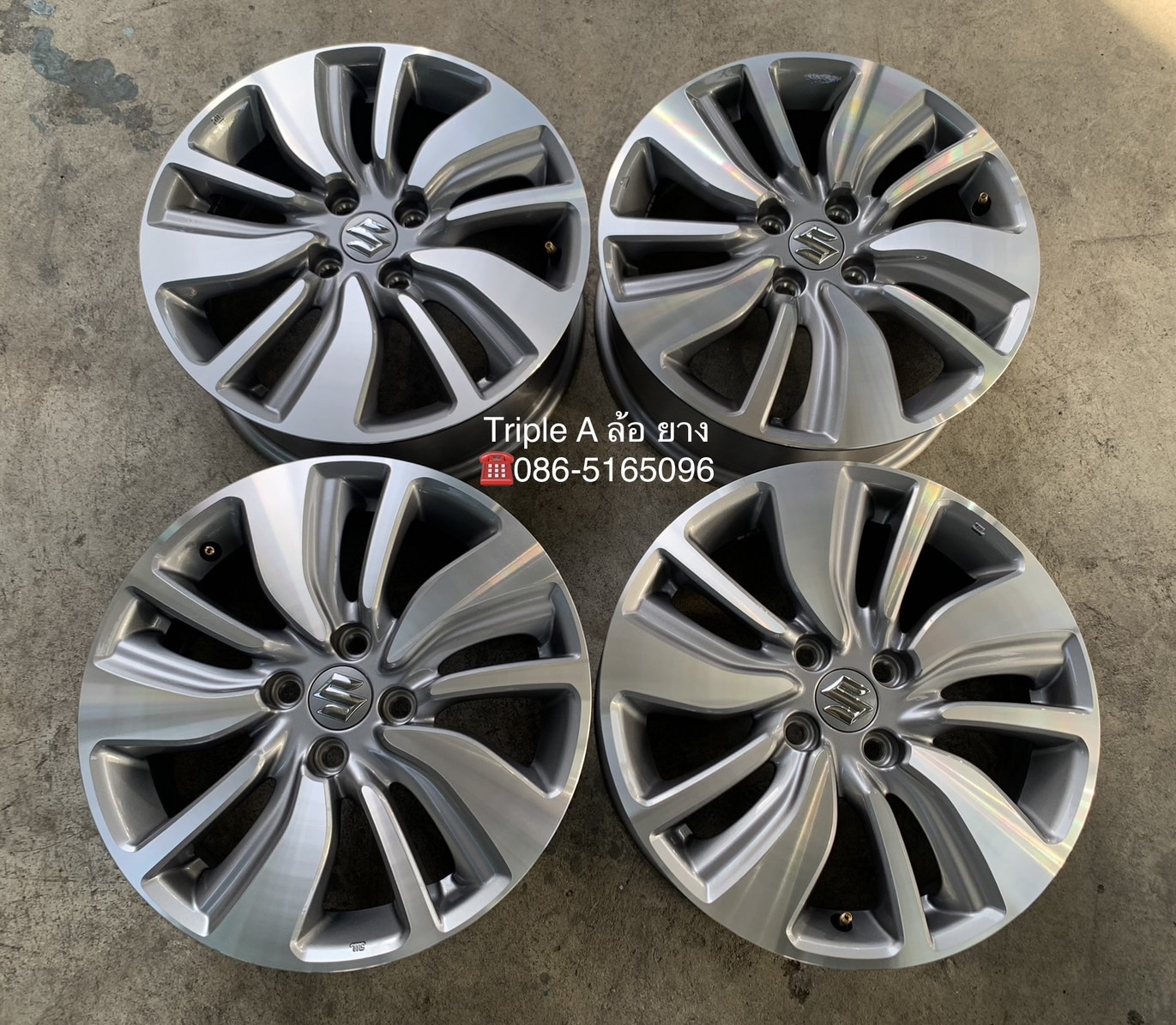 ล้อแม็กป้ายแดง Suzuki Swift รุ่นใหม่ล่าสุด ขอบ 16 เทาหน้าเงา สวยกริ๊บ ล้อแม็กป้ายแดง Suzuki Swift รุ่นใหม่ล่าสุด ขอบ 16 เทาหน้าเงา สวยกริ๊บ