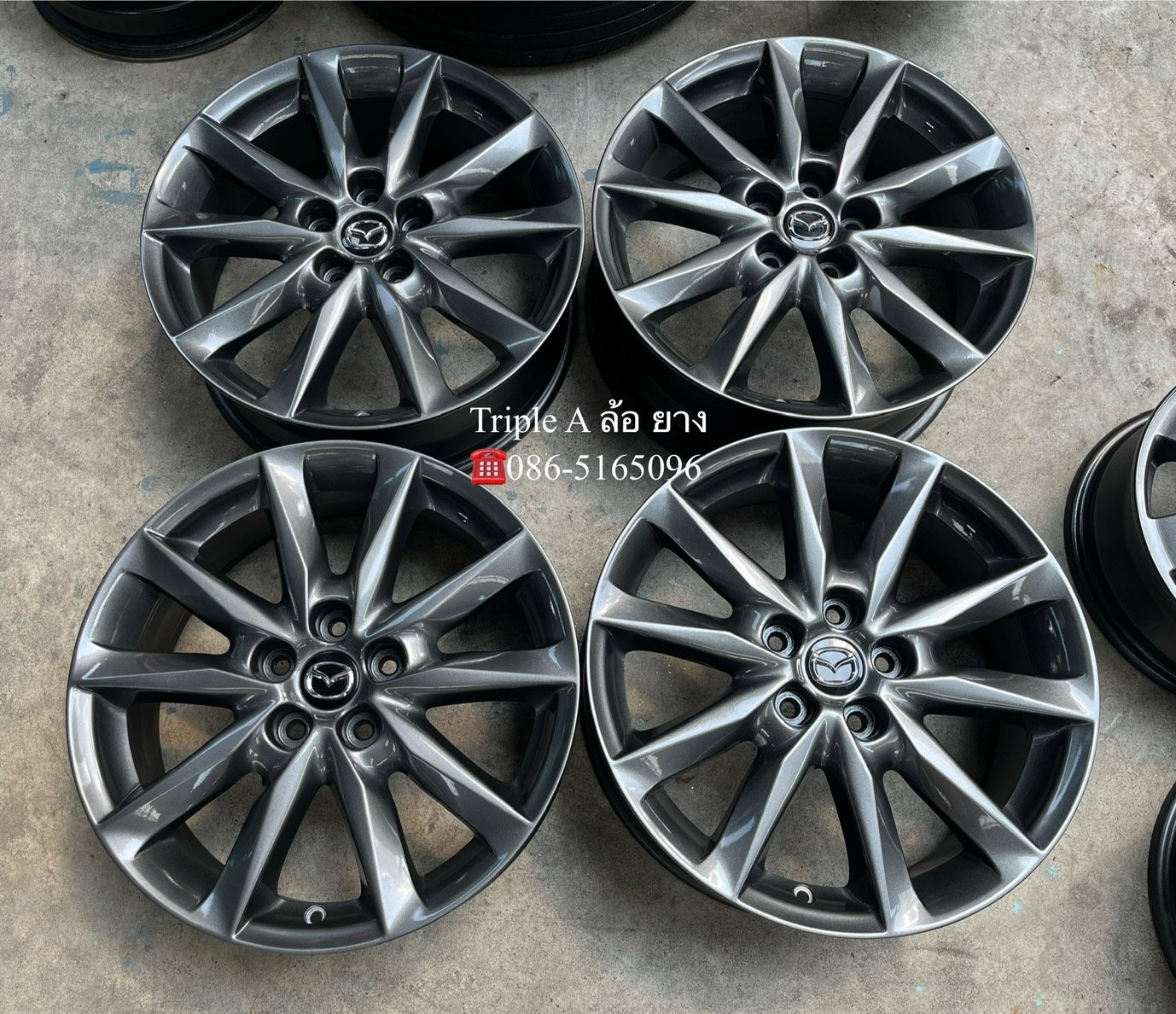 ล้อแม็ก 5รู114 Mazda 3 ขอบ 18 สีไฮเปอร์ สวยกริ๊บ
