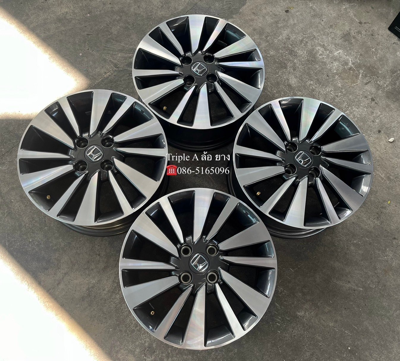 ล้อแม็กป้ายแดง Honda City SV รุ่นใหม่ล่าสุด ขอบ 15 เทาหน้าเงา ใหม่กริ๊บ
