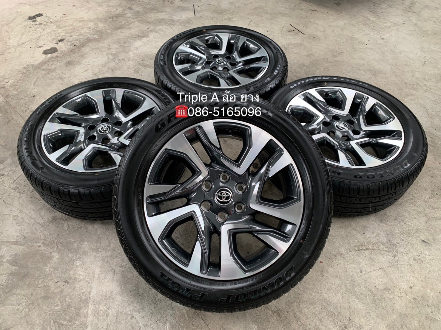 ล้อแม็กพร้อมยางป้ายแดง Toyota Fortuner Legender รุ่นใหม่ล่าสุด ขอบ 20 เทาหน้าเงา สวยกริ๊บ