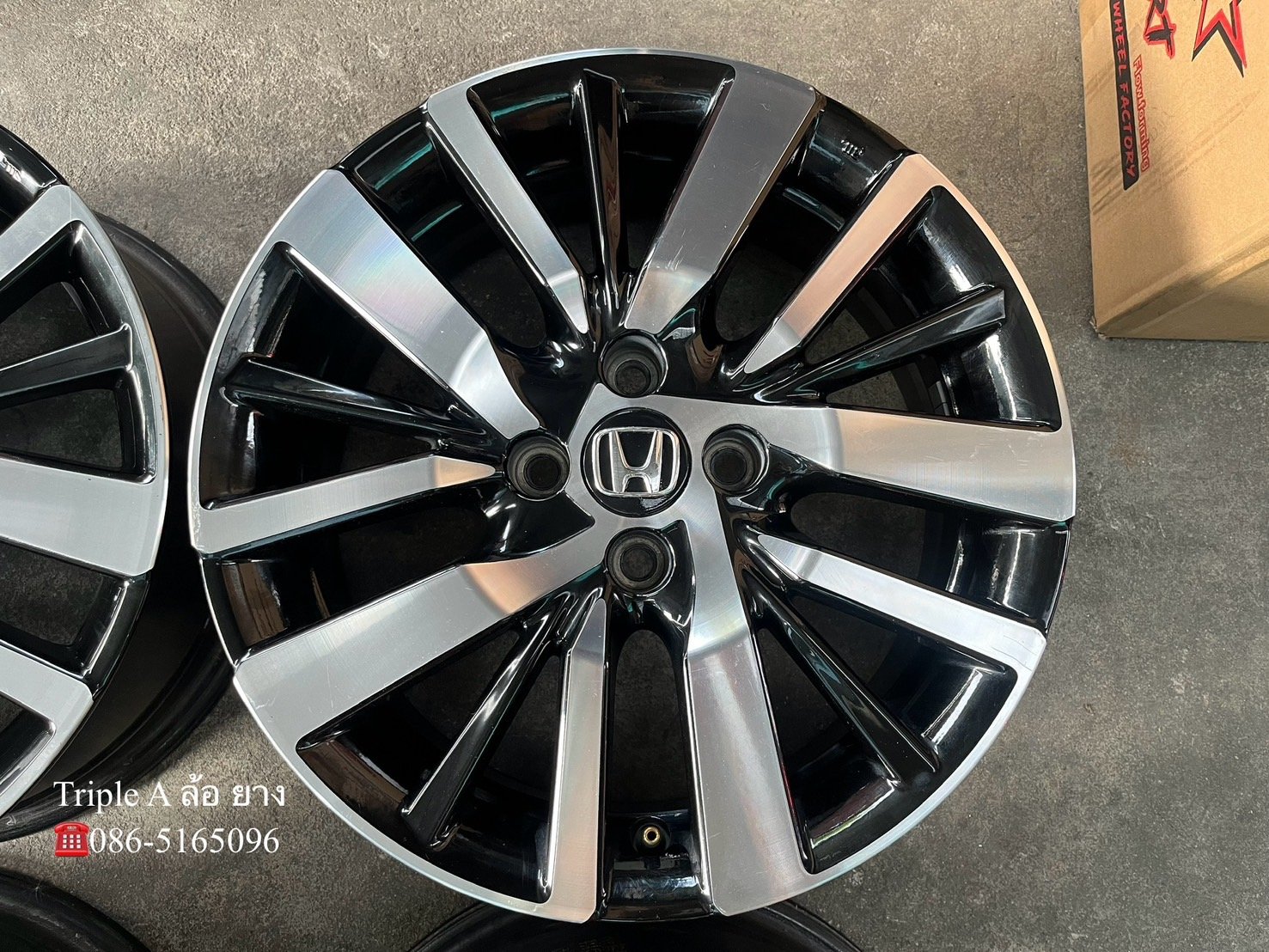ล้อแม็ก 4รู100 Honda City รุ่นใหม่ ขอบ 16 ดำหน้าเงา