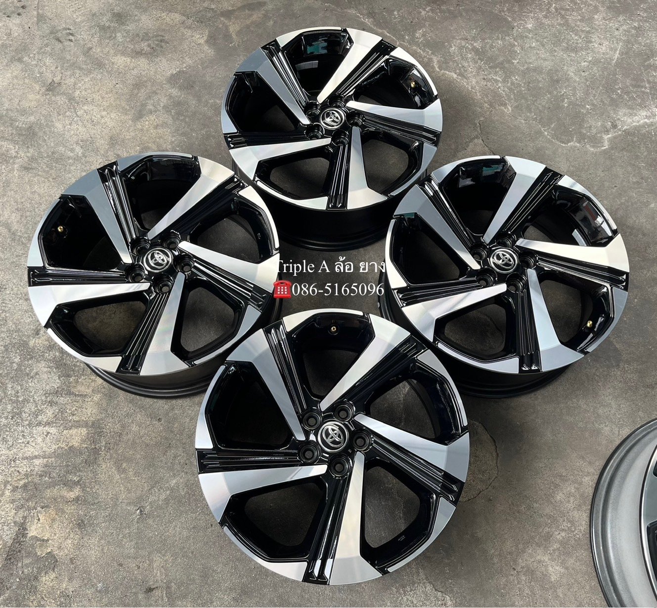 ล้อแม็กป้ายแดง 5รู100 Toyota Yaris Cross รุ่นใหม่ล่าสุด ขอบ 17 ดำหน้าเงา สวยกริ๊บ