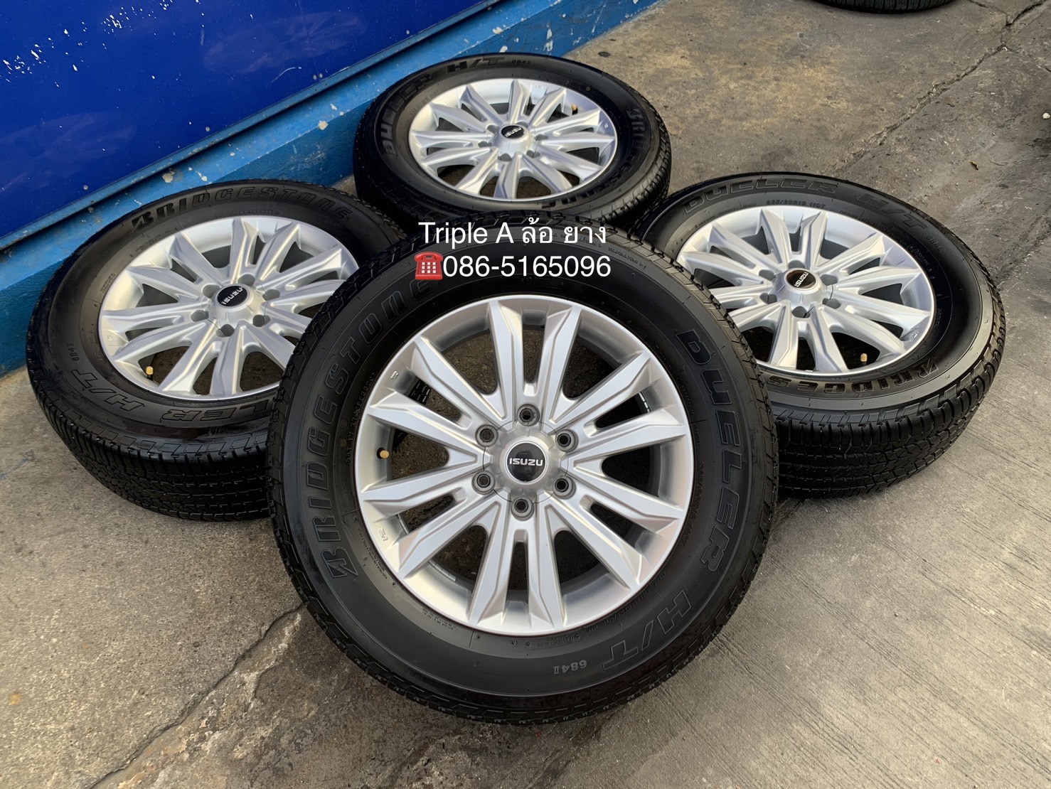 ล้อแม็ก ISUZU D-Max Blue Power ขอบ 18 พร้อมยาง 265-60-18 Bridgestone ปี 20