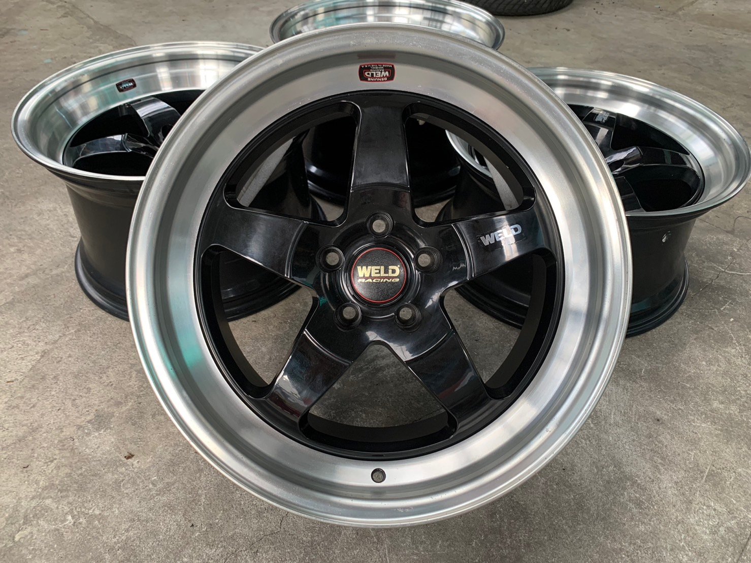 ล้อแม็ก 5รู114 WELD(งาน KC) ขอบ 18 ดำขอบเงา ล้อใหม่ตัวโชว์