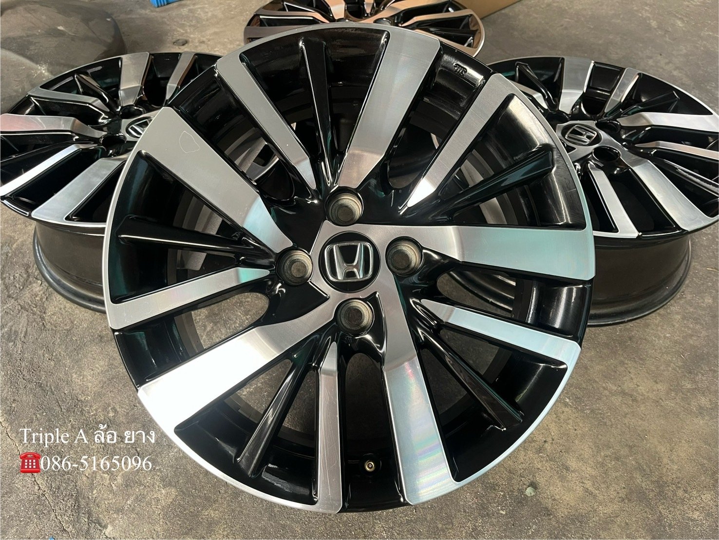ล้อแม็ก 4รู100 Honda City รุ่นใหม่ ขอบ 16 ดำหน้าเงา