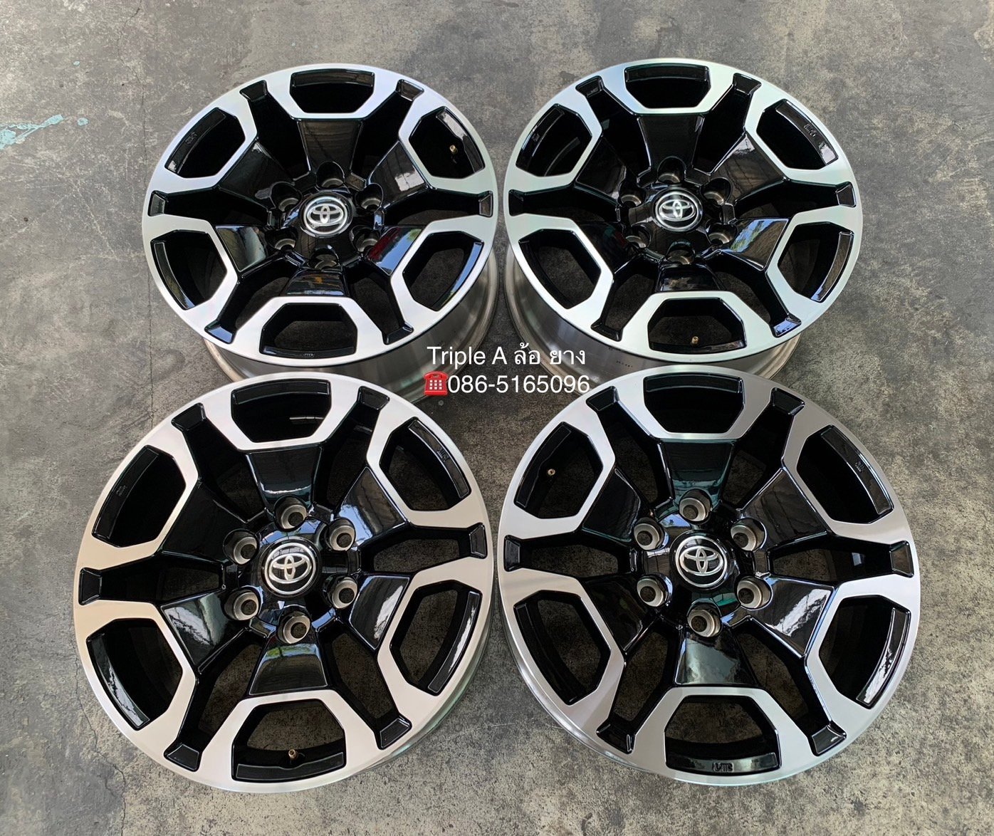 ล้อแม็ก Toyota Revo รุ่นใหม่ล่าสุด ขอบ 18 ดำหน้าเงา ใส่กับ Toyota Fortuner, Revo, Vigo 6รู139 ได้เลย