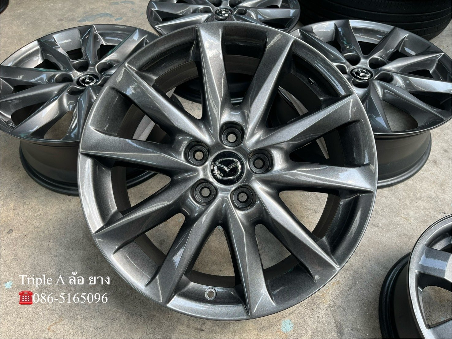 ล้อแม็ก 5รู114 Mazda 3 ขอบ 18 สีไฮเปอร์ สวยกริ๊บ