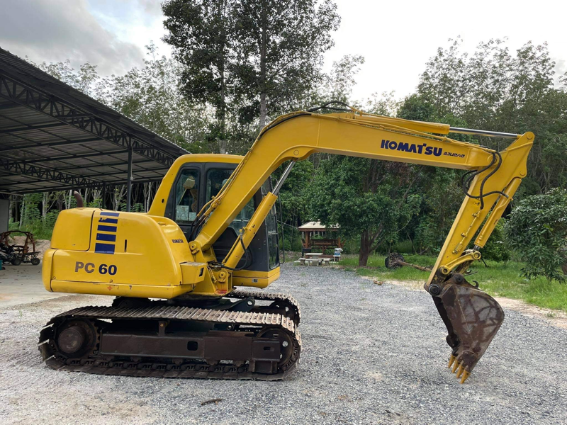 KOMATSU PC60-7 เครื่องปั้มดี ไฟฟ้าตัด รถพร้อมใช้งาน เอกสารอินวอย