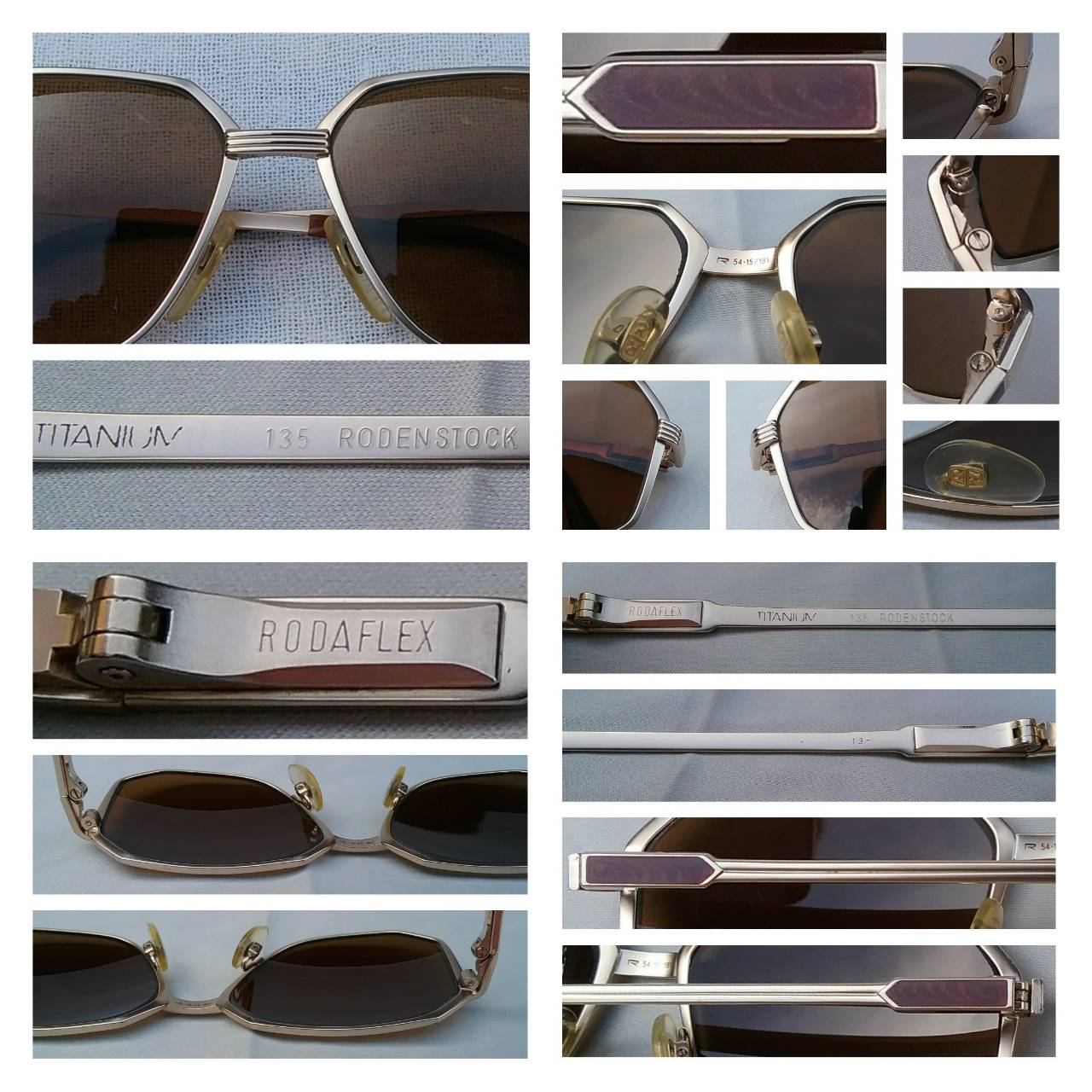 แว่นตาเทพเจ้าของชาวเยอรมัน โรเดนสต็อค รุ่นพิเศษ เอ็กซ์คลูซีฟ ซีรีส์ อลังการงานสร้างทศวรรษ 1990 กรอบไททาเนียมบริสุทธิ์สีทอง เลนส์กระจกคริสตัล หายาก สีน้ำตาลคาราเมล บานพับสปริง โรดาเฟล็กซ์-Rodaflex Hinge ลิขสิทธิ์ผู้เดียวของโรเดนสต็อค ยืดหยุ่น เบาสบาย Vintage RODENSTOCK handmade in Wurzburg, Germany