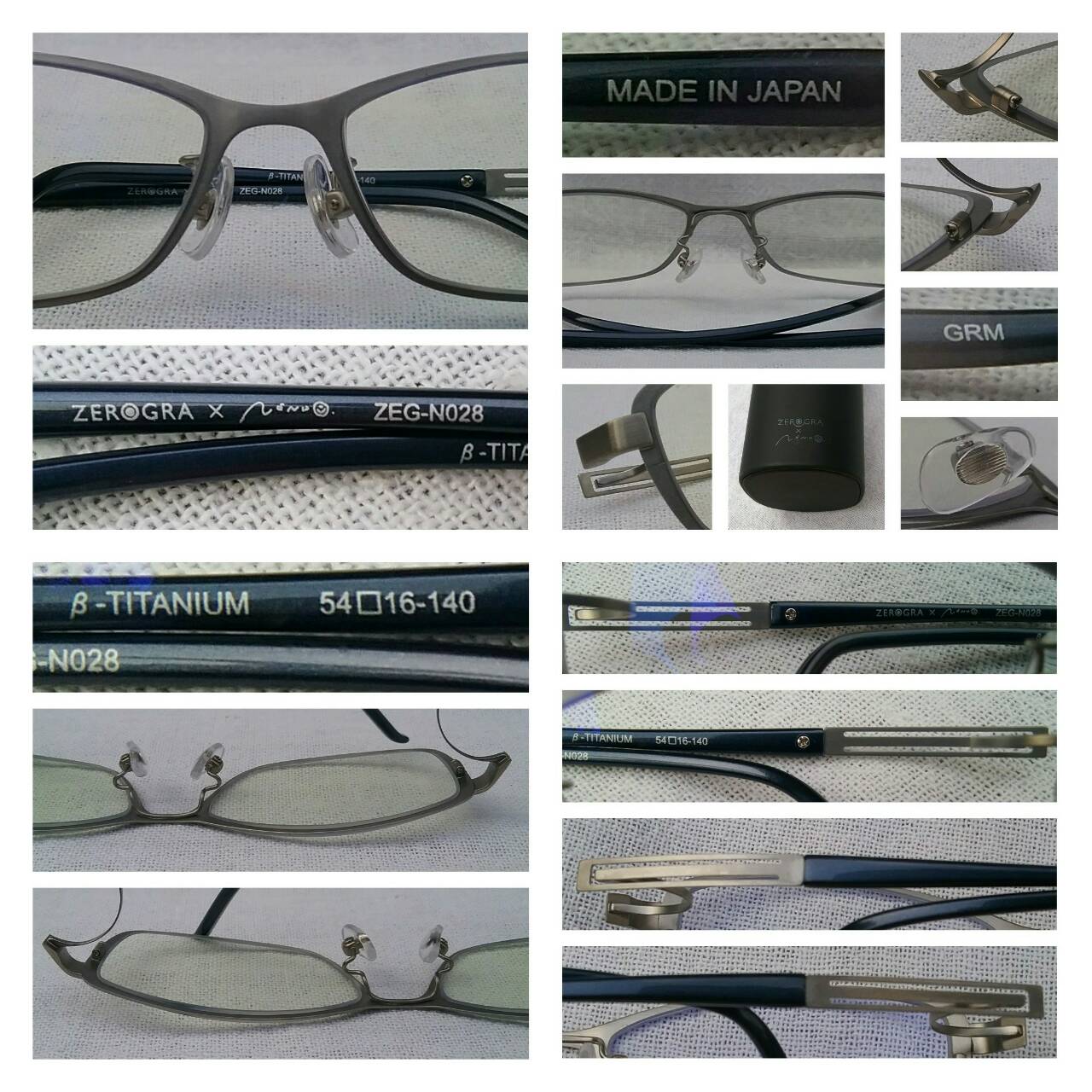แว่นสายตาระดับ ไฮ - เอนด์ สายพันธุ์อเมริกัน - เจแปนิส ทศวรรษ 2010's ผลงานช่างฝีมือเมืองซาบาเอะ ราชธานีแห่งแว่นตาของญี่ปุ่น กรอบ 'เบต้า ไททาเนียมบริสุทธิ์' + โบนัสพิเศษ : เลนส์ บลู โพรเทค มัลติโค้ท ใสปิ๊ง ค่าสายตา +175  Authentic ZEROGRA handcrafted in Sabae, Fukui, Japan