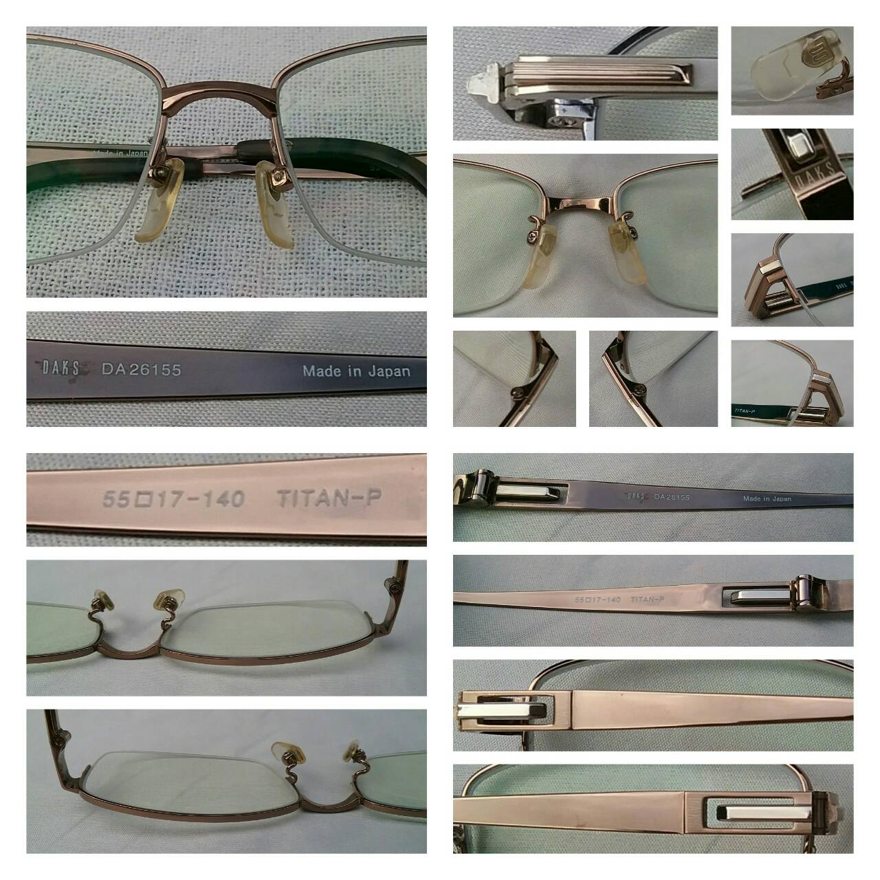 แว่นตา ไททาเนียมบริสุทธิ์ ซุปเปอร์แบรนด์หรูราชสำนักอังกฤษ  ทศวรรษที่ 2010's ***โบนัสพิเศษ : เลนส์ บลู โพรเทค มัลติโค้ท ใสปิ๊ง ค่าสายตา +175  สภาพเทพ / เก่าเก็บ / ใหม่กริ๊บ !  Authentic DAKS handmade in the 2010's in Japan