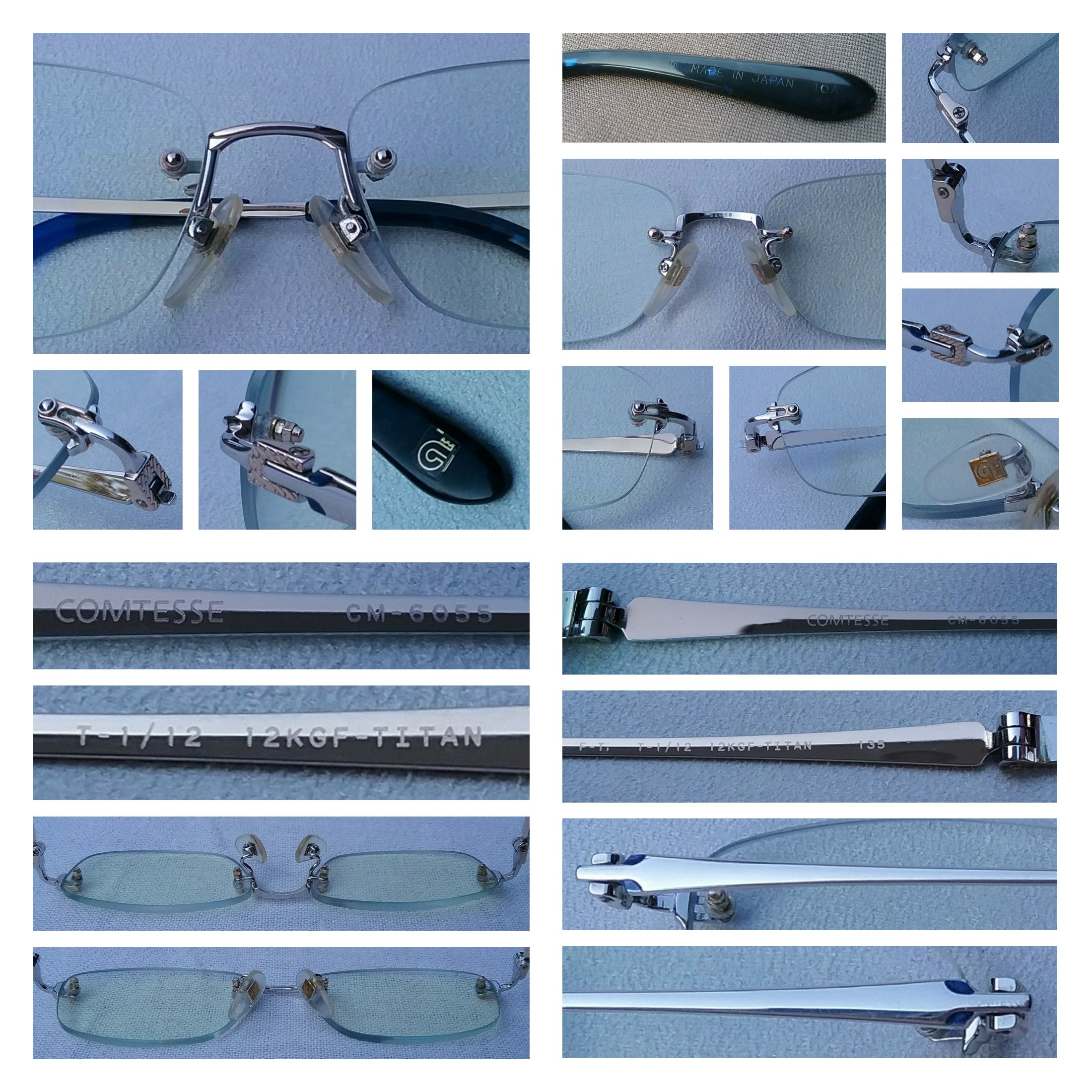 แว่นสายตา 2 กษัตริย์ ทองคำ-ทองขาวโกลด์ฟิลด์ 12K สัดส่วนทองคำบริสุทธิ์ 50เปอร์เซนต์ คอมเตซ ผลงานช่างหัตถศิลป์ซาบาเอะ ราชธานีแว่นตาของญี่ปุ่น เก่าเก็บทศวรรษ1980 เลนส์บลู โพรเทค มัลติโค้ท ค่าสายตาบวก 200 ป้องกันแสงสีฟ้าที่เป็นอันตรายจากคอมพิวเตอร์ได้อย่างสมบูรณ์แบบ Vintage COMTESSE handcrafted in Japan