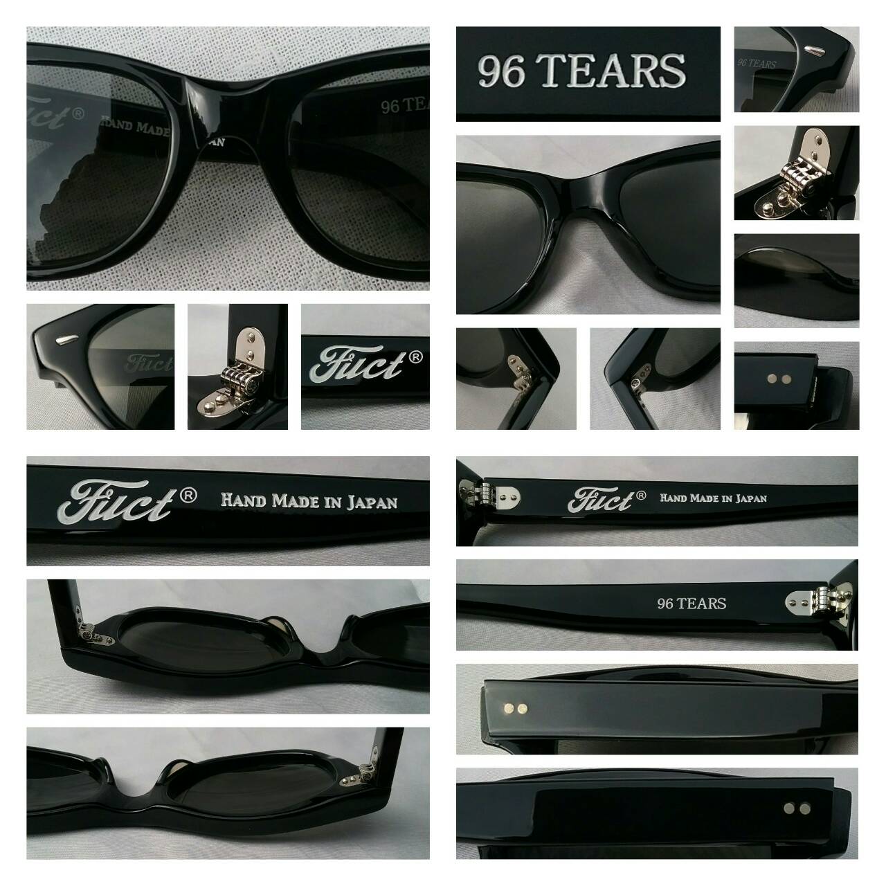 แว่นตาเจแปนิสแฮนด์เมคทศวรรษ 2010's  ราคาพิเศษ !  'มุมแว่น' และ 'ก้านขา'  ประดับ 'หมุดโลหะสีเงิน' ในแบบนิวเวย์ฟาเรอร์สไตล์  สภาพเทพ / เก่าเก็บ / งามกริ๊บ !  เลนส์กระจกคริสตัล 'สีเทาควันไฟ'  Authentic FUCT handmade in the 2010's in Japan