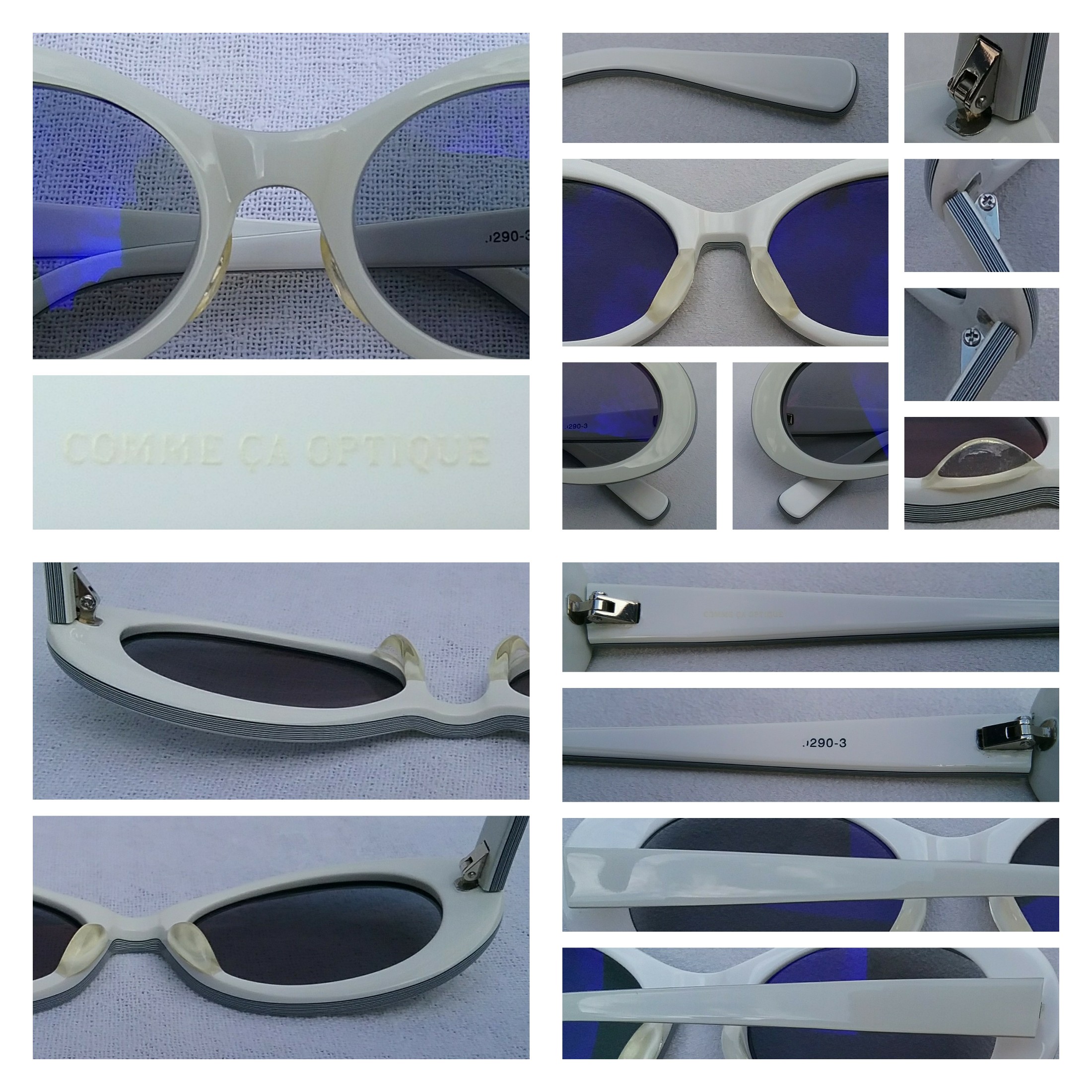 แว่นตาเคิร์ท โคเบน สไตล์ ผู้นำจิตวิญญาณยุคกรันจ์ 90s กอมซาอ็อพติก เก่าเก็บทศวรรษ 2000 ราคาอนุบาลน่ารัก กรอบอะซีเทต-เกรดพรีเมียม-ขาวจั๊ว เลนส์ออโต้โพลีคาร์บอเนทปรับสีอัตโนมัติ ความเข้ม 80 เปอร์เซนต์ กันแดด ป้องกันยูวีและแสงสีฟ้าอันตรายจากคอมพิวเตอร์ได้อย่างสมบูรณ์แบบ Authentic COMME CA OPTIQUE Japan