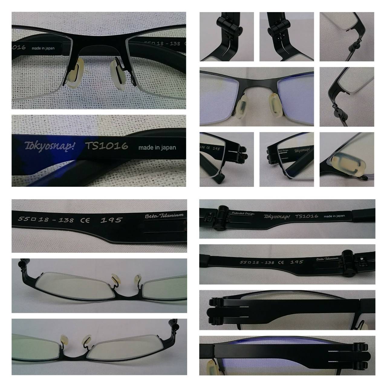 แว่นสายตาระดับ ไฮ-เอนด์ ของประเทศญี่ปุ่น 'โตเกียวสแน็ป!' ทศวรรษ 2010's  กรอบไททาเนียมบริสุทธิ์-สีดำด้าน + โบนัสพิเศษ : เลนส์ บลู โพรเทค มัลติโค้ท ใสปิ๊ง ค่าสายตา +175 ป้องกันแสงสีฟ้าที่เป็นอันตรายได้อย่างสมบูรณ์แบบ Authentic TOKYOSNAP! handmade in Japan
