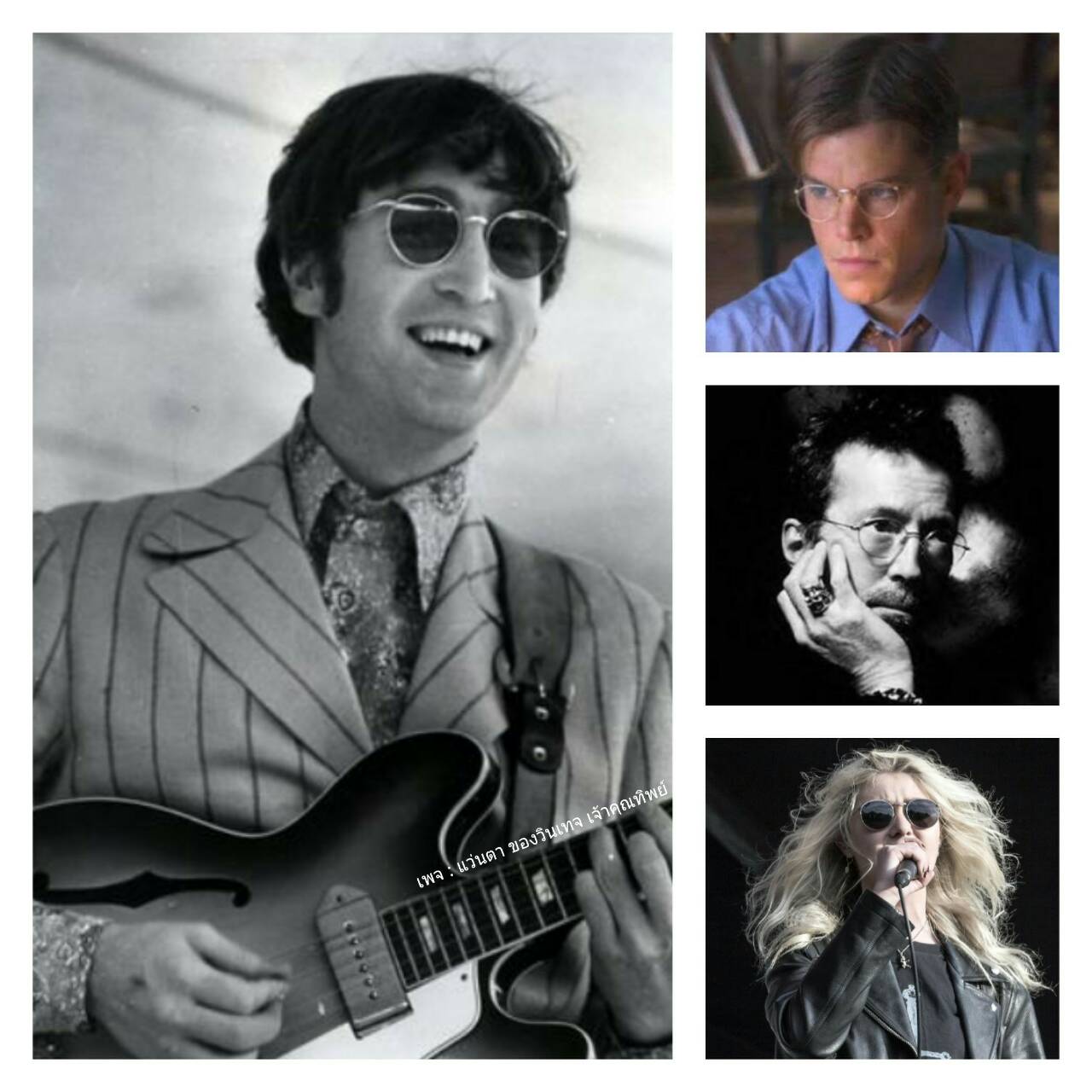 แว่นตาปัญญาชนอังกฤษ 'เคมบริดจ์ ยูนิเวอร์ซิตี้'  วินเทจทศวรรษ 1990's  โมเดลอาร์ติสท์ 'หยดน้ำ - แพนโต้ - ใหญ่ - ราชสีห์ดำ - จอห์น เลนนอน' ☆☆☆ เลนส์กระจกคริสตัล หายาก 'สีเทาควันไฟ'  Vintage CAMBRIDGE UNIV. handmade in the 1990's in Japan