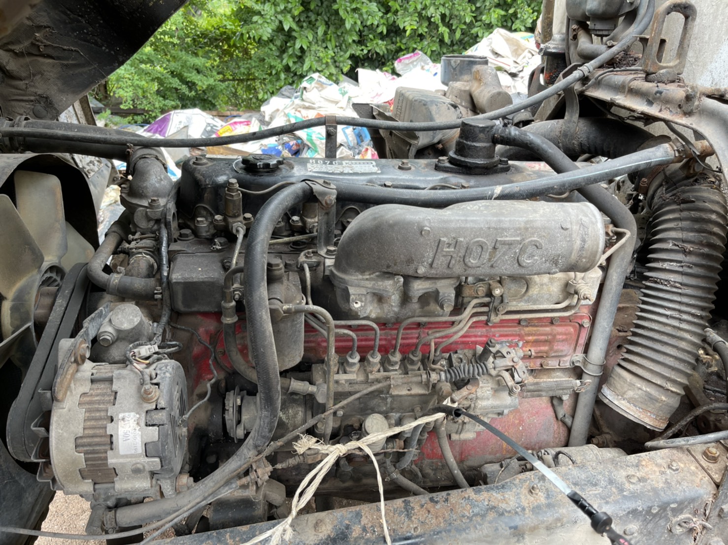 ชายเครื่อง Hino HO7C 185 แรงปั้มลม 65000 บาท พร้อมใบคลุม 0816278866