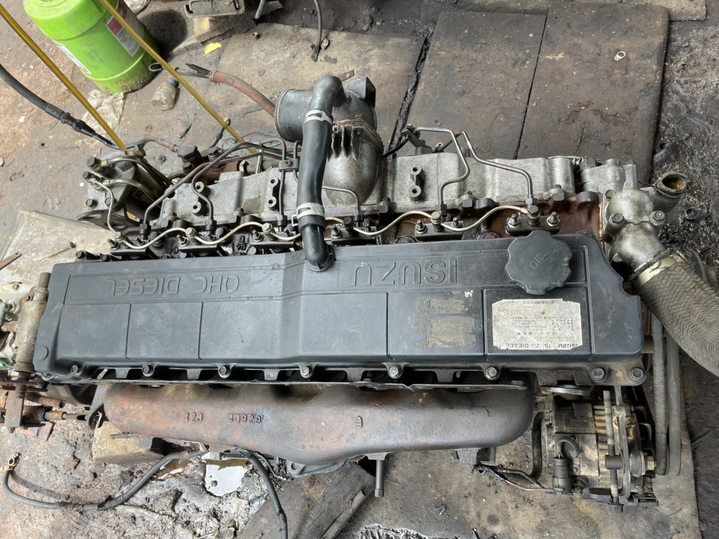 เครื่อง 6HE1 195 แรง พร้อมเกียร์ 75000 บาท พร้อมใช้งาน 0816278866