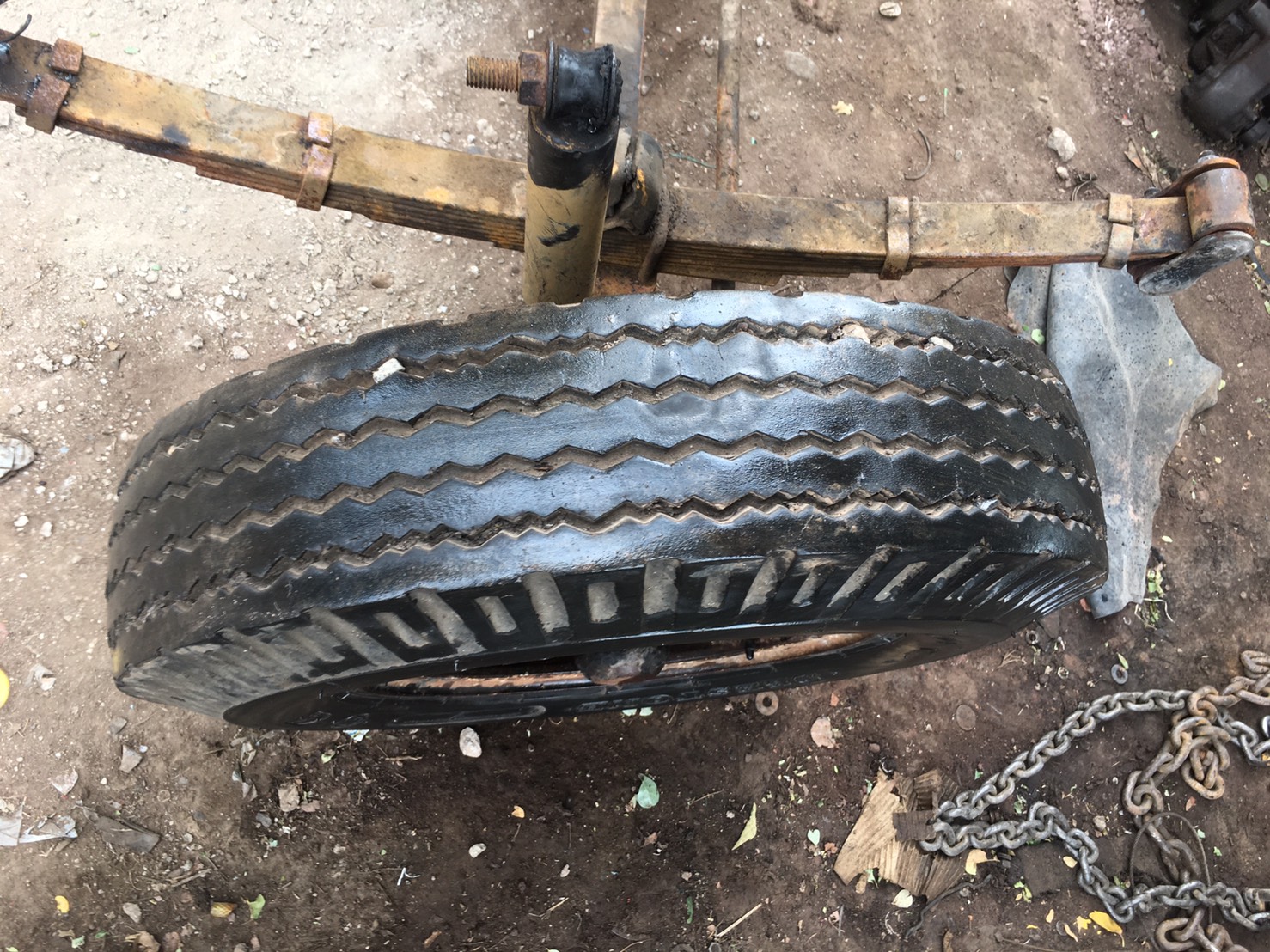 ยางพร้อมกะทะ 7.50-15 2เส้น 3600บาท