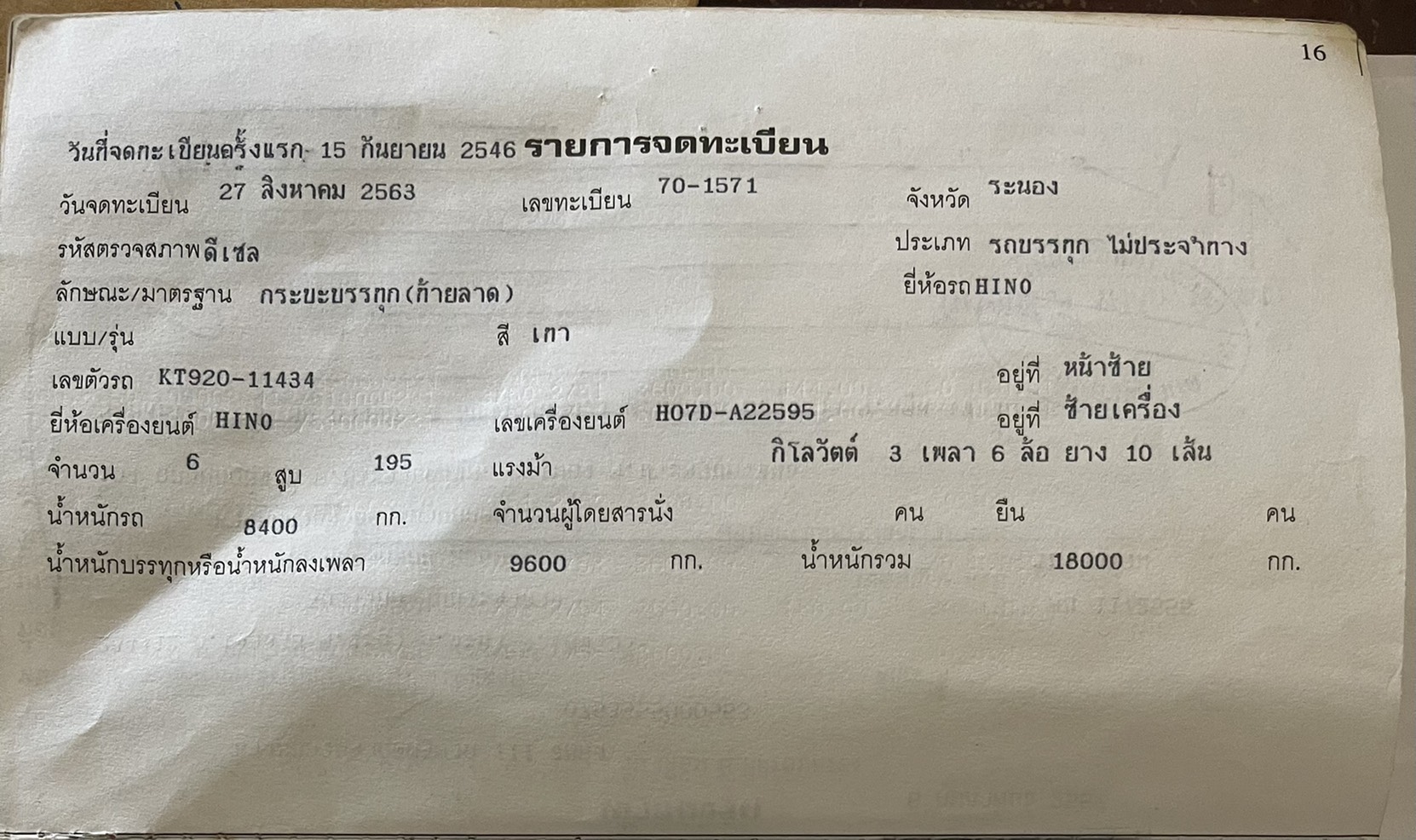 คัสชีพร้อมทะเบียนKT920