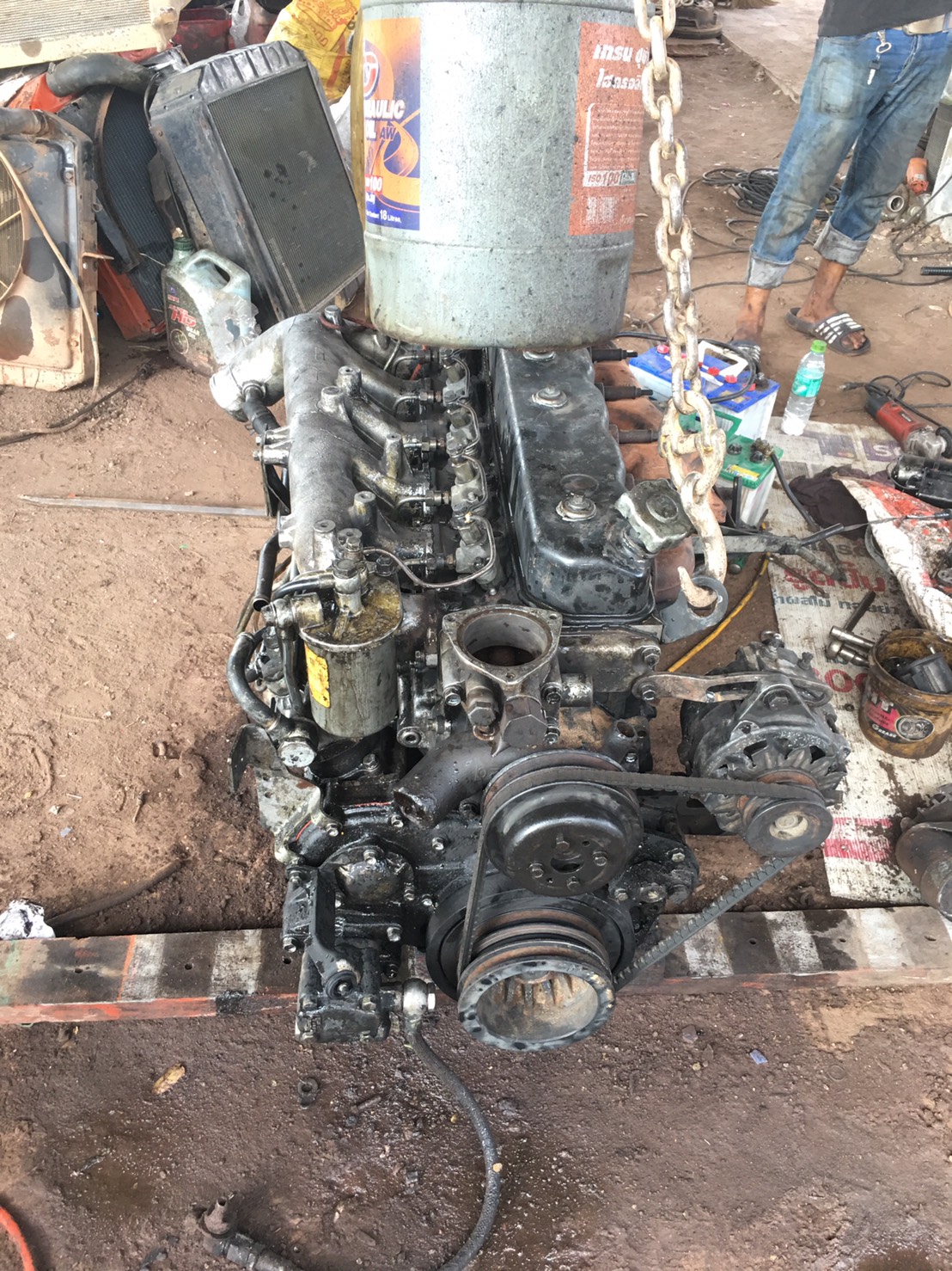 เครื่อง6BG1 175แรง ปั้มลม เพาเวอร์ ใบคลุม 60000บาท