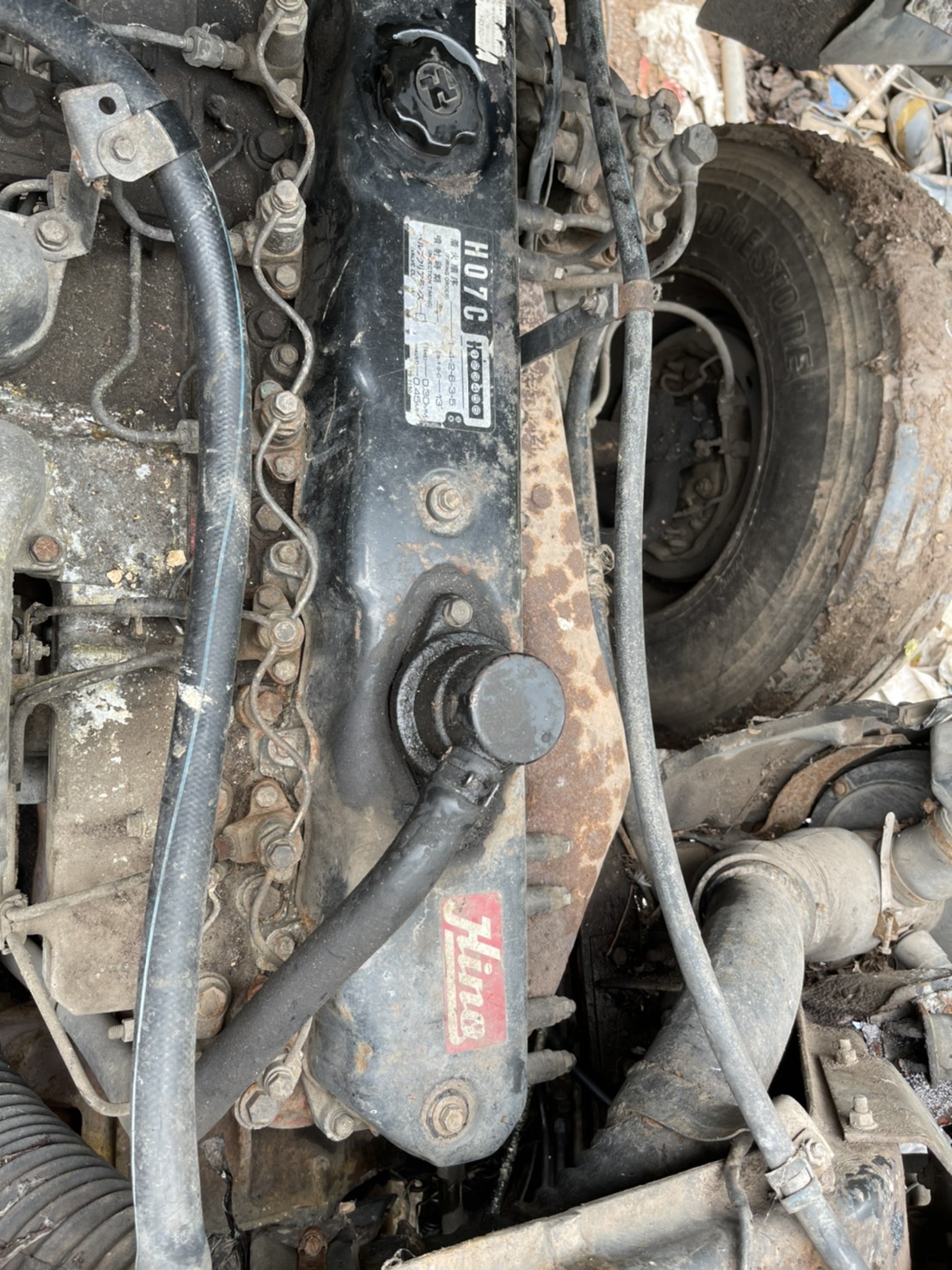 ชายเครื่อง Hino HO7C 185 แรงปั้มลม 65000 บาท พร้อมใบคลุม 0816278866