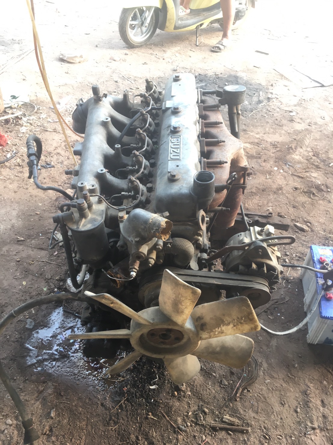 เครื่อง ISUZU 6BD1 ปั้มลมเพาเวอร์ พร้อมใช้งาน50000บาท