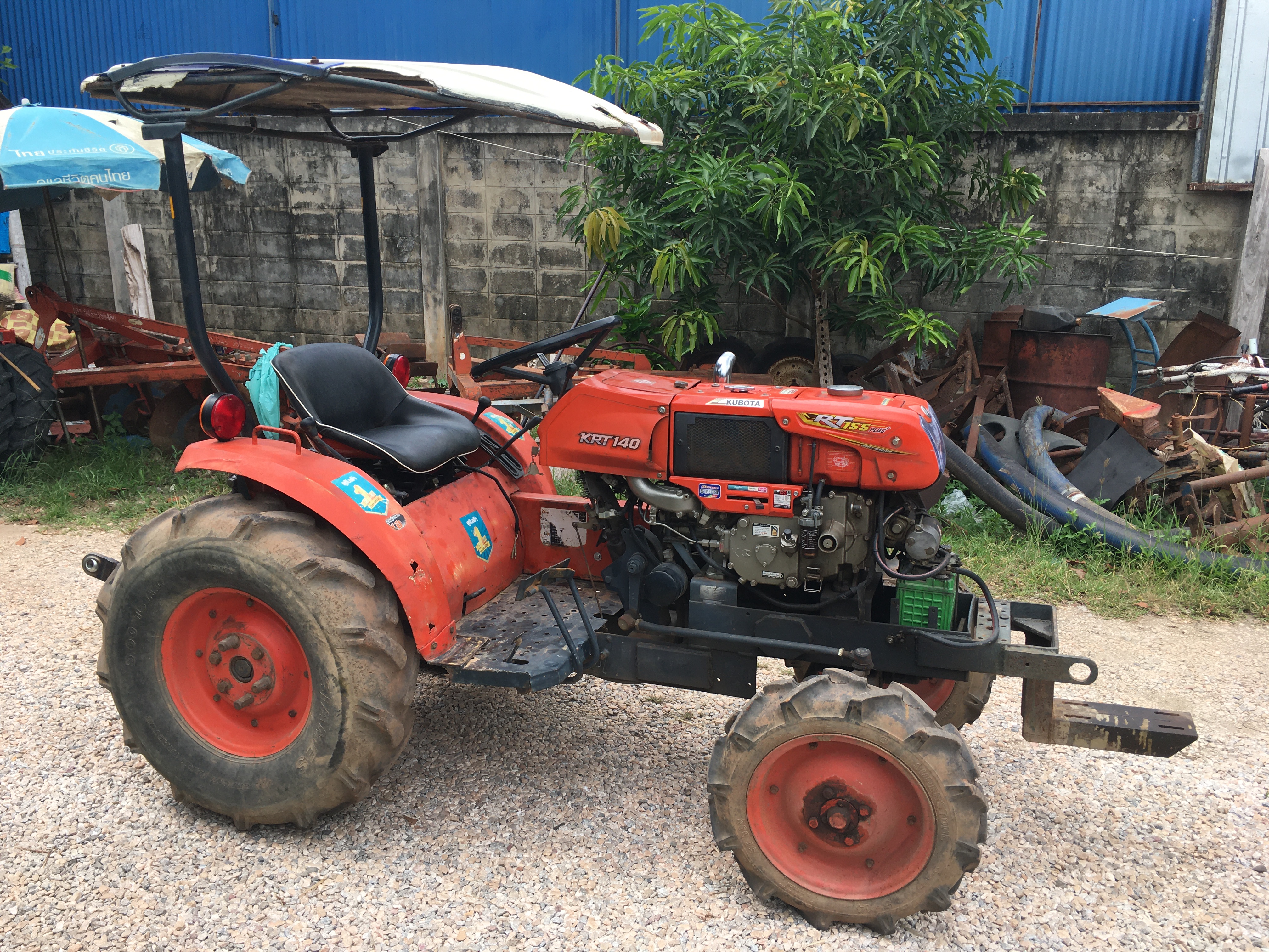 ขายรถไถนั่งขับKubota Krt155Di plusมีptoปั่นโรตารี่โทร088-9049322