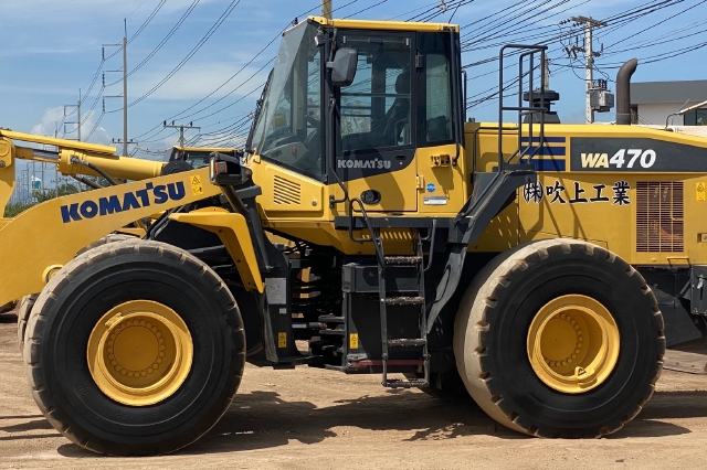 ขายรถตักล้อยาง KOMATSU WA470-7 ปี 2014 นำเข้าจากญี่ปุ่น สภาพสวยพร้อมใช้ มีVDOการทำงานครับ