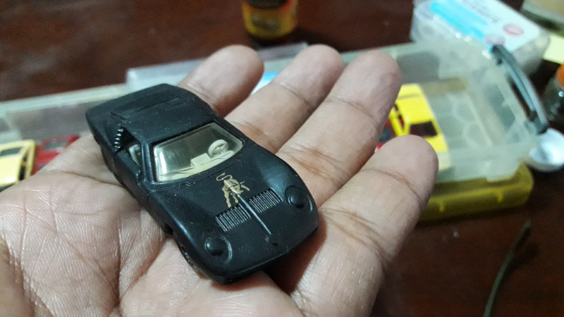 รถเหล็ก TOMY TOMICA LAMBORGHINI MIURA SV RACING CAR 1/62 DIECAST RARE Made in Chaina สีดำสวย ลายกระท