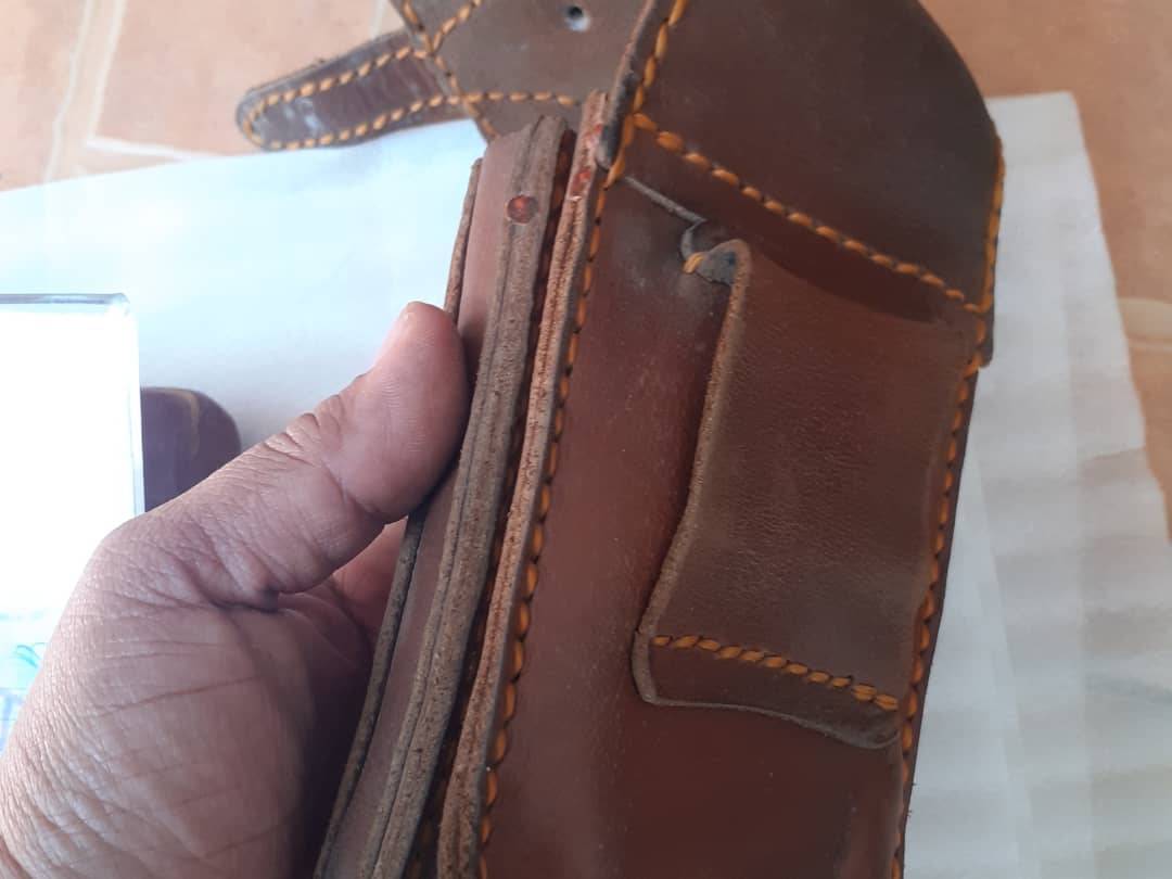 กระเป๋าหนังห้อยเข็มขัด มือสองจากญี่ปุ่น ขนาด 8×18ซม.