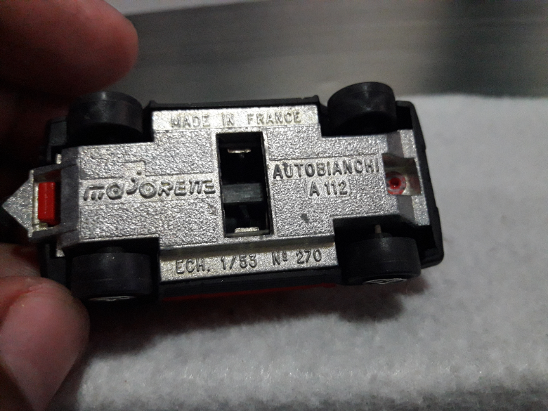  รถเหล็ก MAJORETTE AUTOBIANCHI A112 งานเก่า 1/64 ของเก่าเก็บ สภาพดี ล้อปกติ ท้องเหล็ก