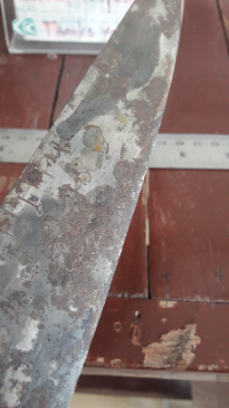 อุปกรณ์ประกอบอาหารในครัว งานเก่า เหล็กเก่า มือสองตามภาพครับ มีตามภาพยาวรวมด้าม 34 ซม. ได้ครับผม แข็งแรง เห็นสภาพนี้บอกเลยว่าคมสุดๆครับผม งานมือสอง