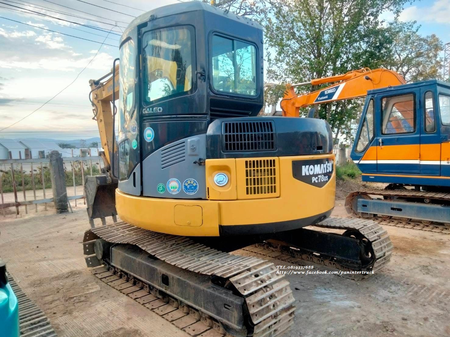 SALE รถขุดเก่านอก มีอินวอย มีตู้ มีเก๋ง มีประตู แอร์หนาว ราคาเพียง 522,000 บาท KOMATSU PC78US รุ่น 6 สีเหลือง