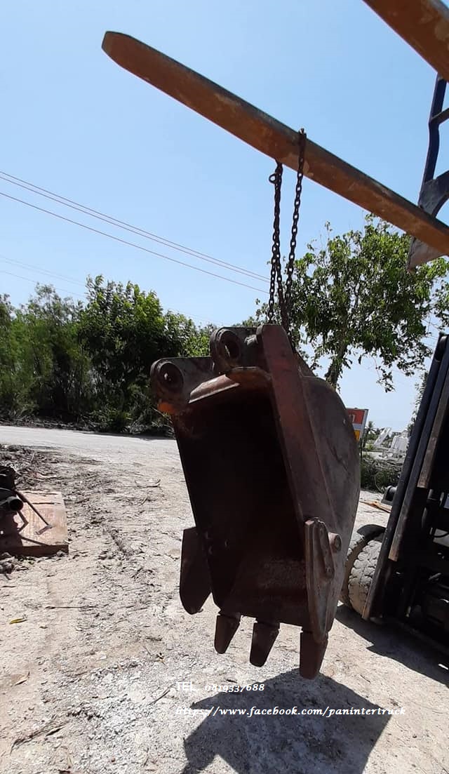 FROM JAPAN BUCKET บุ๊งกี๋รถขุดแบบปากแคบ สำหรับรถขุดไซค์ 200 ,220 / สลัก 80 มิล