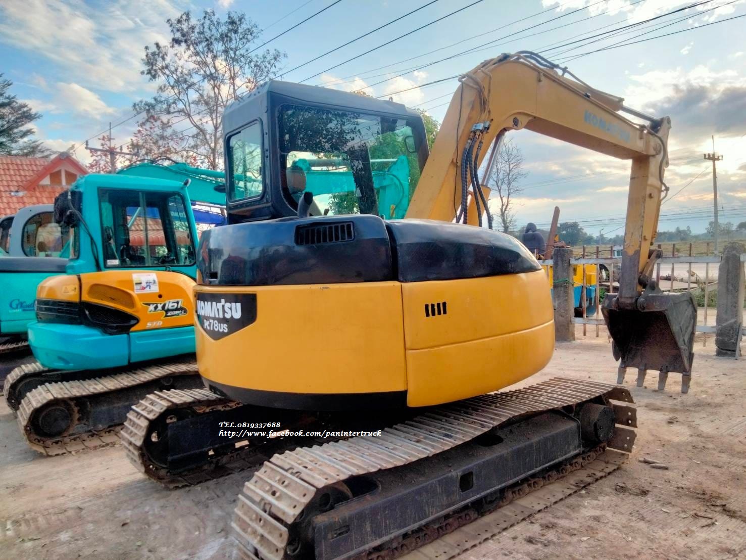SALE รถขุดเก่านอก มีอินวอย มีตู้ มีเก๋ง มีประตู แอร์หนาว ราคาเพียง 522,000 บาท KOMATSU PC78US รุ่น 6 สีเหลือง