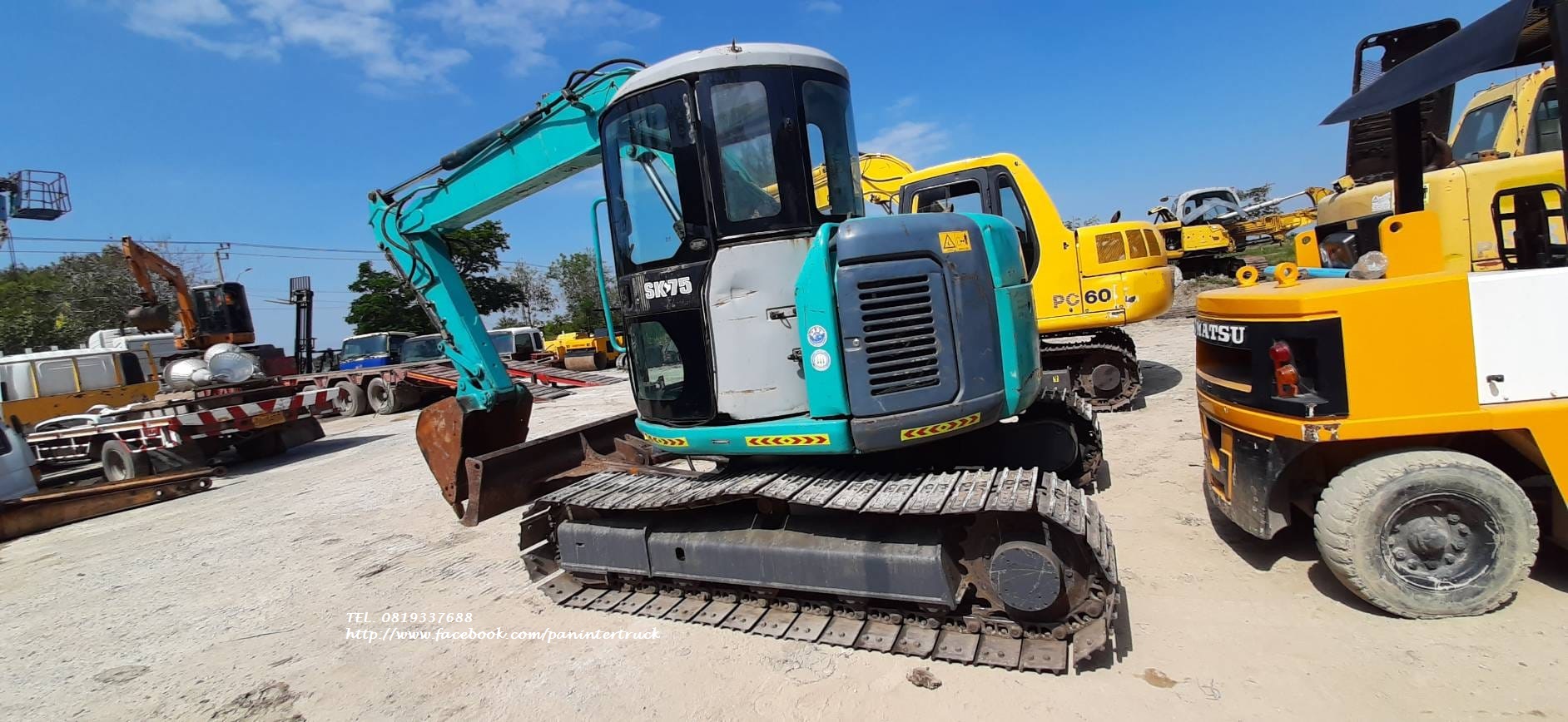 FROM JAPAN รถขุดโกเบ เก่านอก ขนาด 7ตัน ใบมีดดัน มีอินวอย ราคาเพียง 588,000 บาท KOBELCO SK75UR-YR05 FROM JAPAN รถขุดโกเบ เก่านอก ขนาด 7ตัน ใบมีดดัน มีอินวอย ราคาเพียง 588,000 บาท KOBELCO SK75UR-YR05