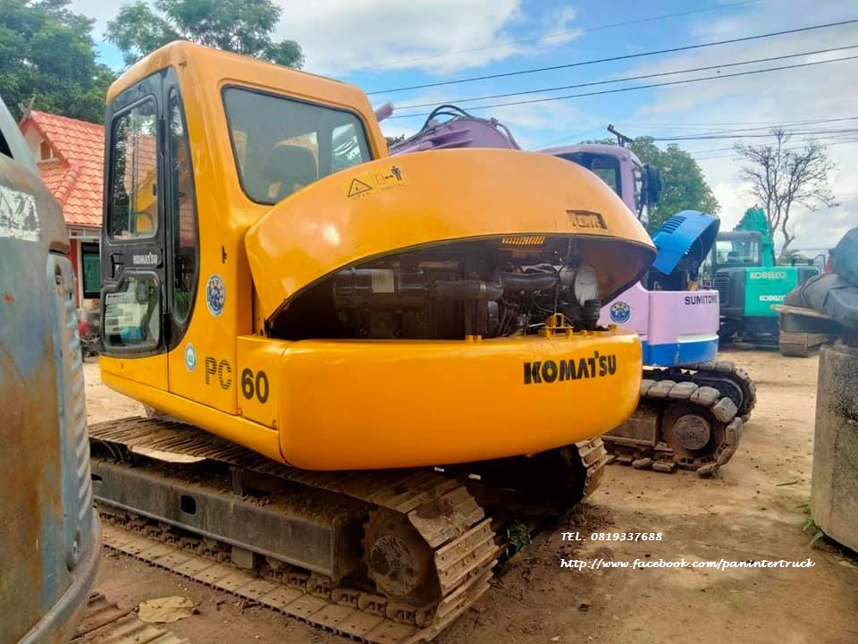 รถนอก /เอกสารแจ้งจำหน่าย /ไม่เคยใช้ในไทย จัดให้ 555,000 บาท รถขุดโคมัสสุ KOMATSU PC60-7 ขนาด 6ตัน รุ่น7