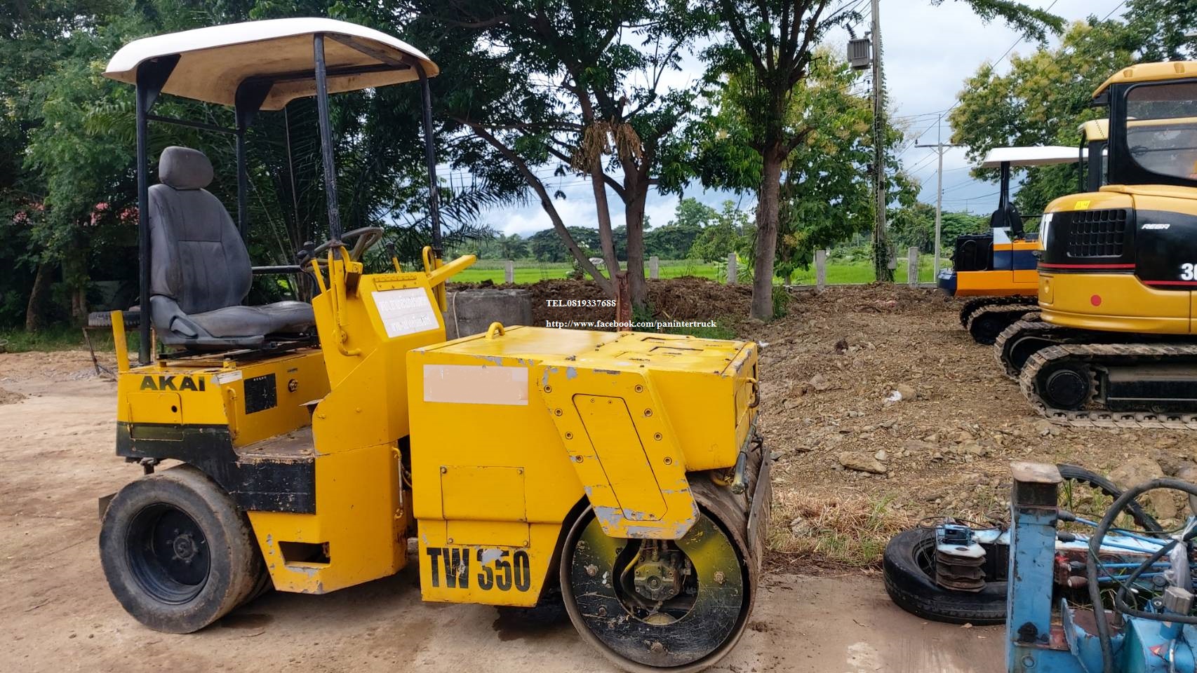 ขายถูกด่วนๆ รถบดหน้าเหล็กหลังยาง SAKAI TW350 ขนาด 3ตัน ขับเคลื่อน2เพลา