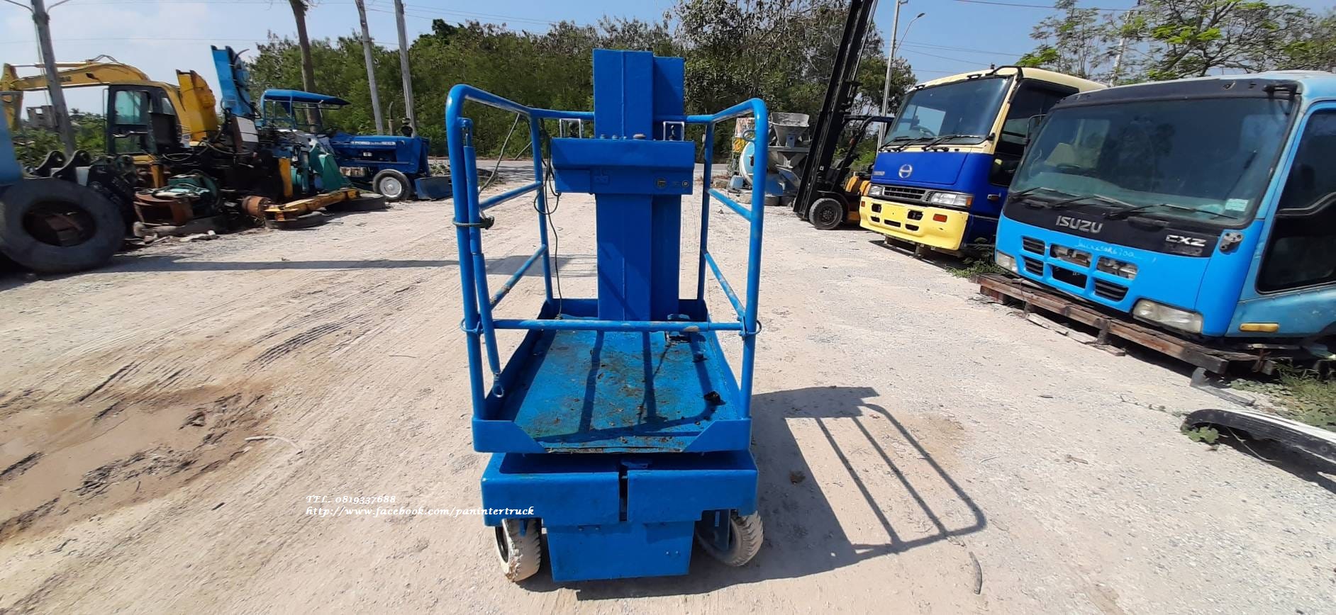 FROM JAPAN รถกระเช้าไฟฟ้า MANLIFT - AICHI SV040 น้ำหนักยก 690 กิโลกรัม ยกสูงได้ 4 เมตร